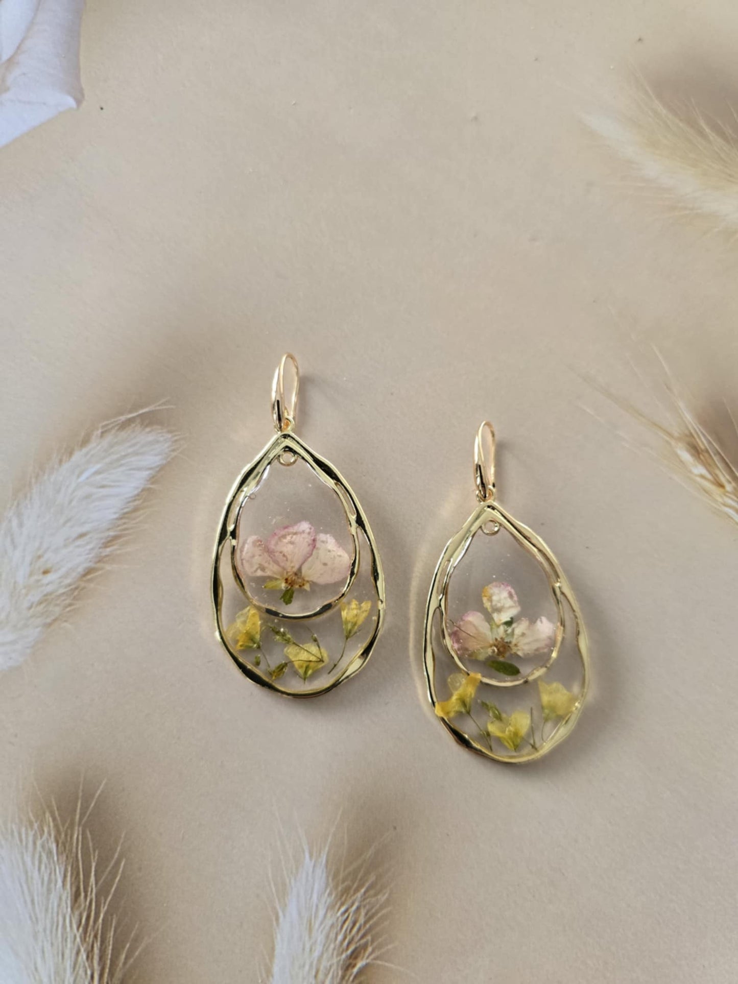 boucles d'oreilles floral douce tendresse