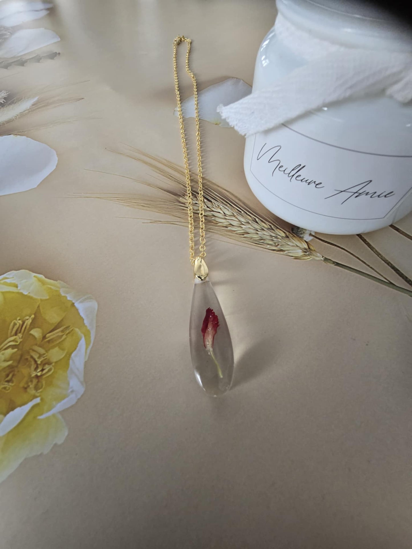 Pendentif amour floral