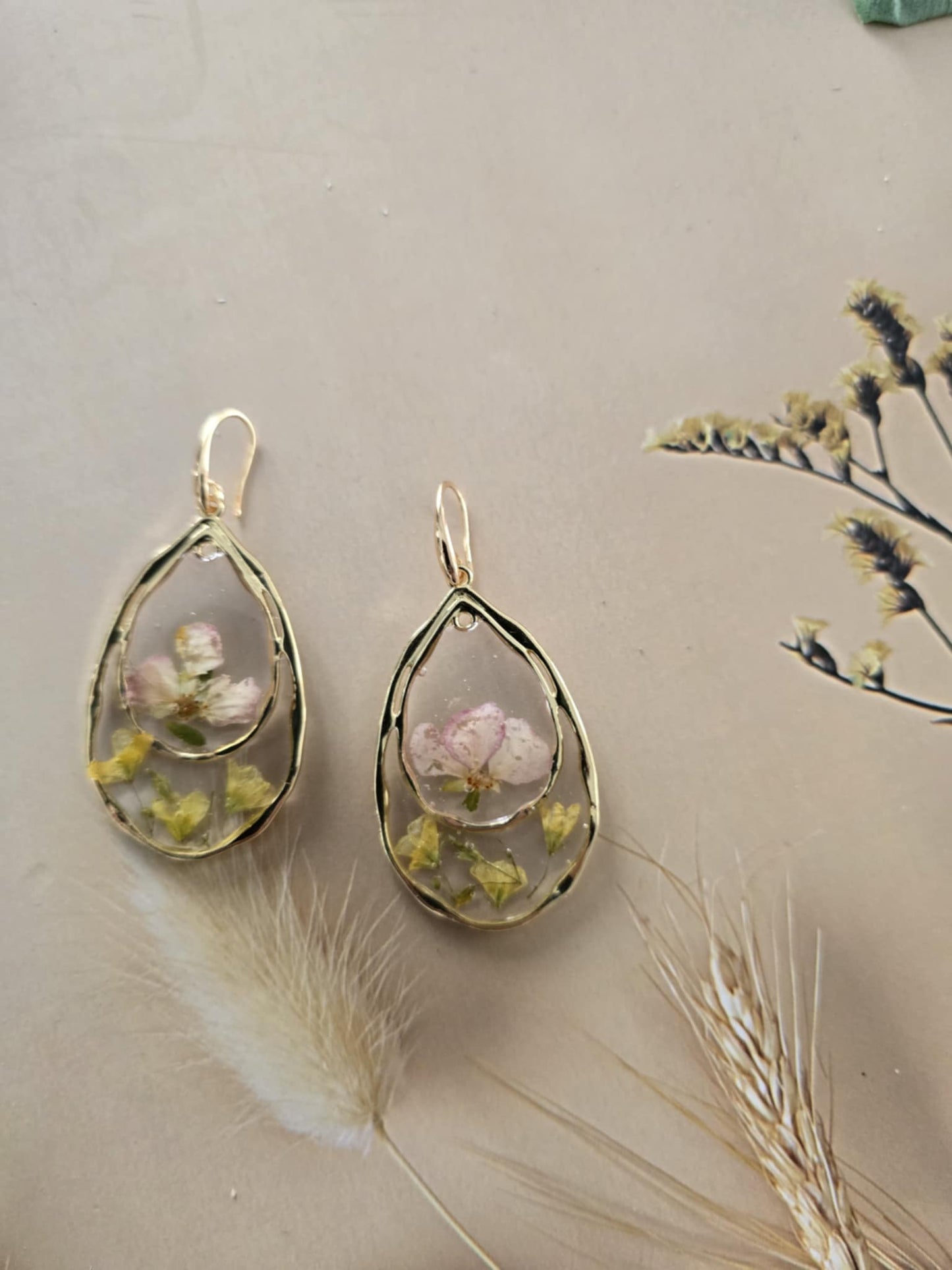 boucles d'oreilles floral douce tendresse