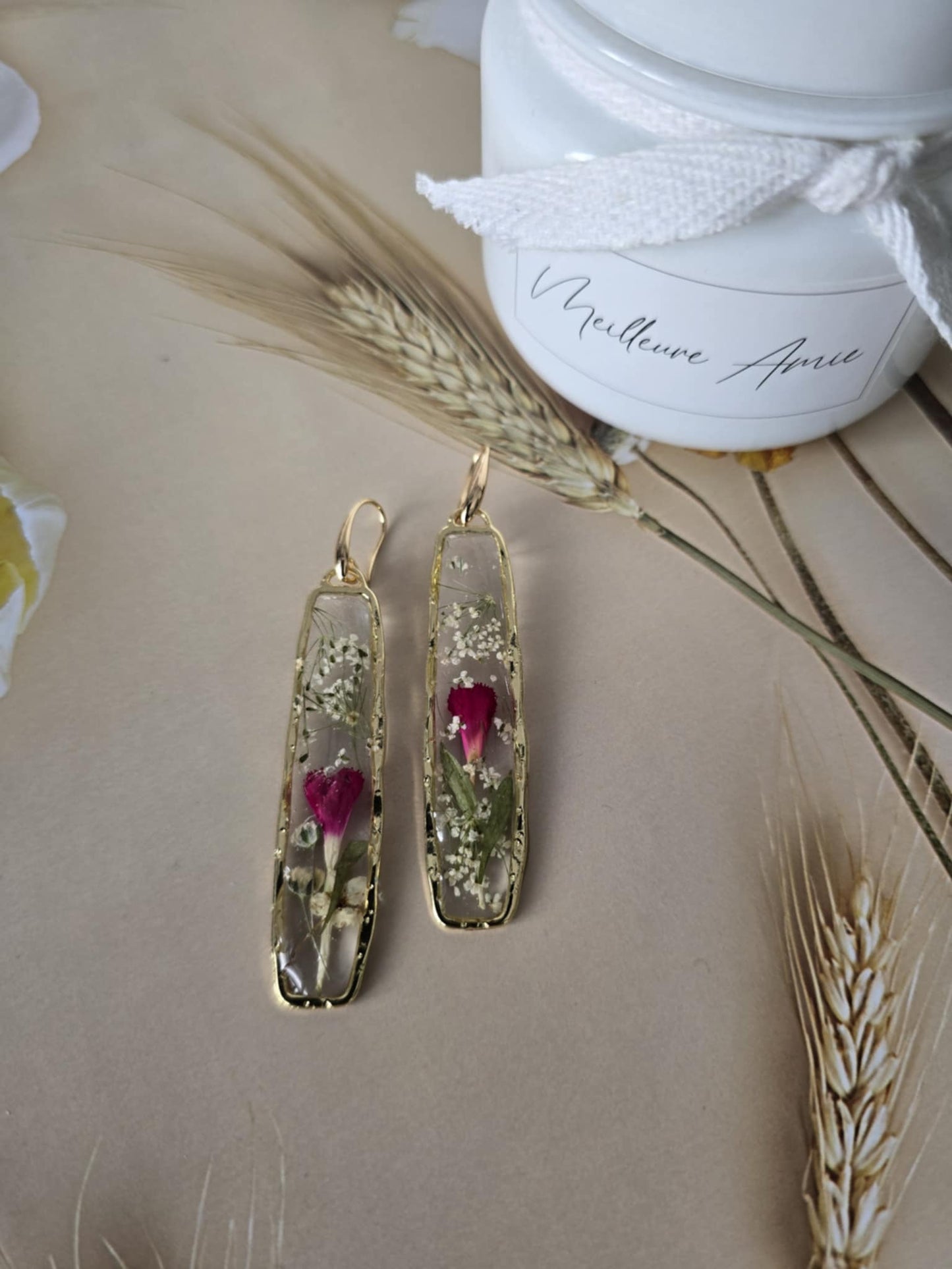 boucles d'oreilles élégance floral