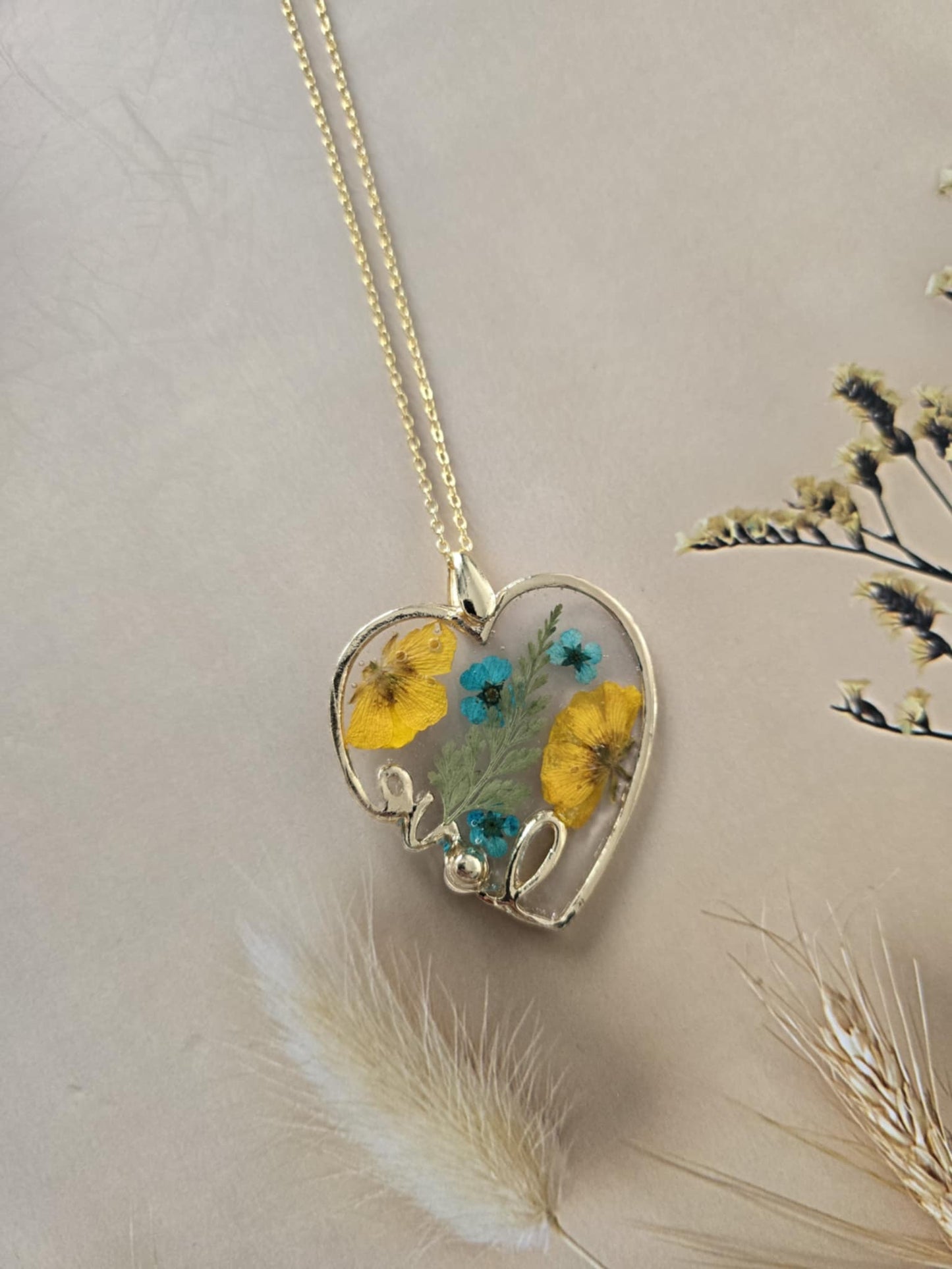 Pendentif love floral
