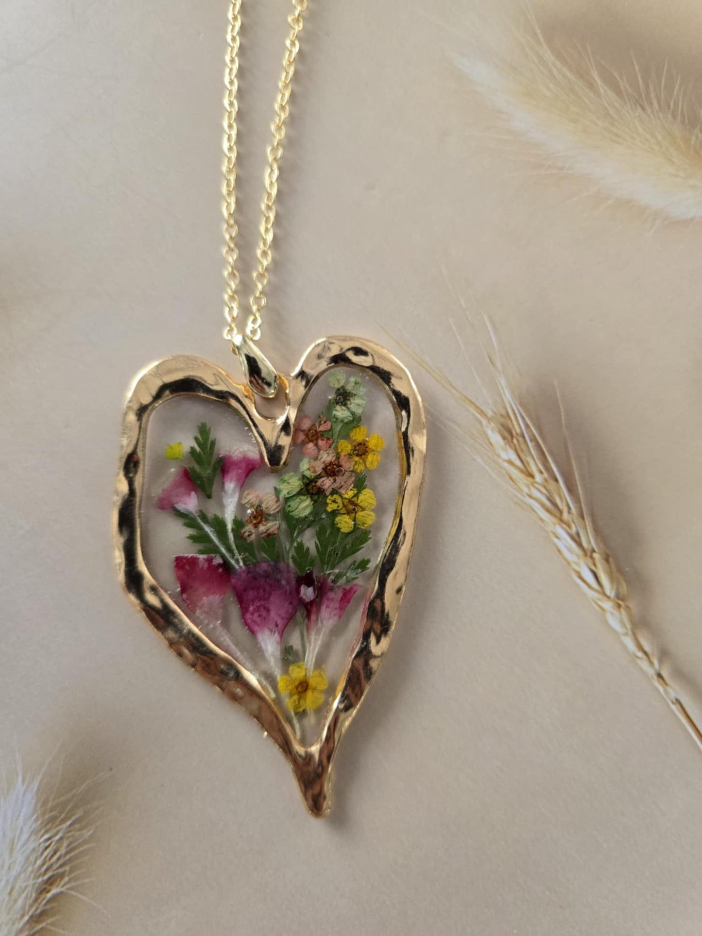 Pendentif grand floral amour