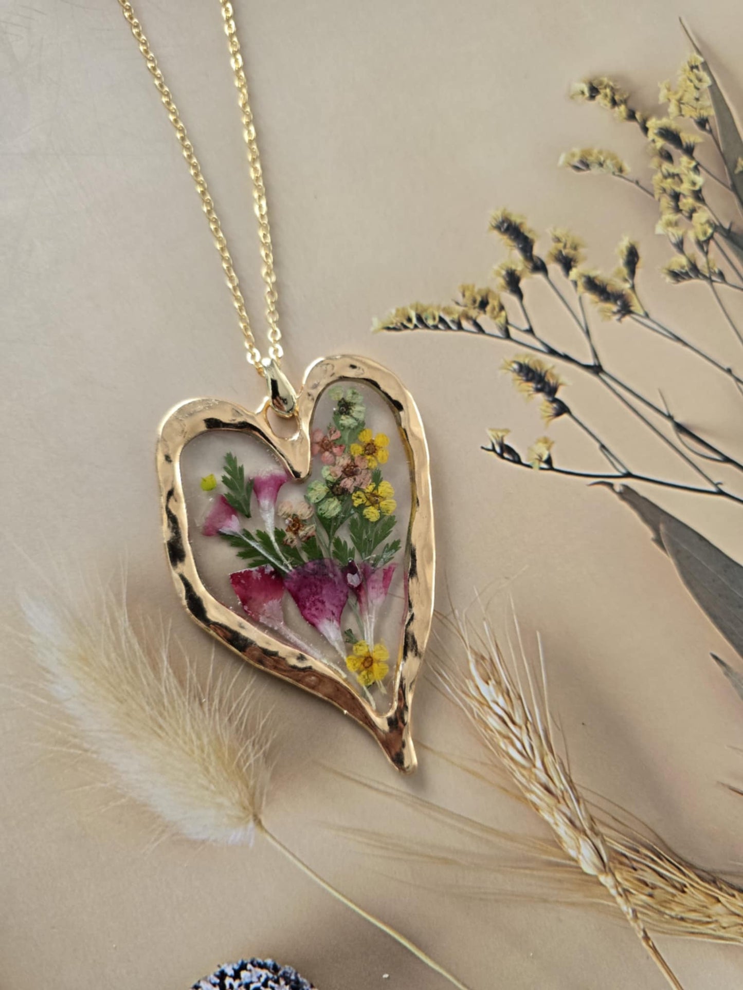 Pendentif grand floral amour