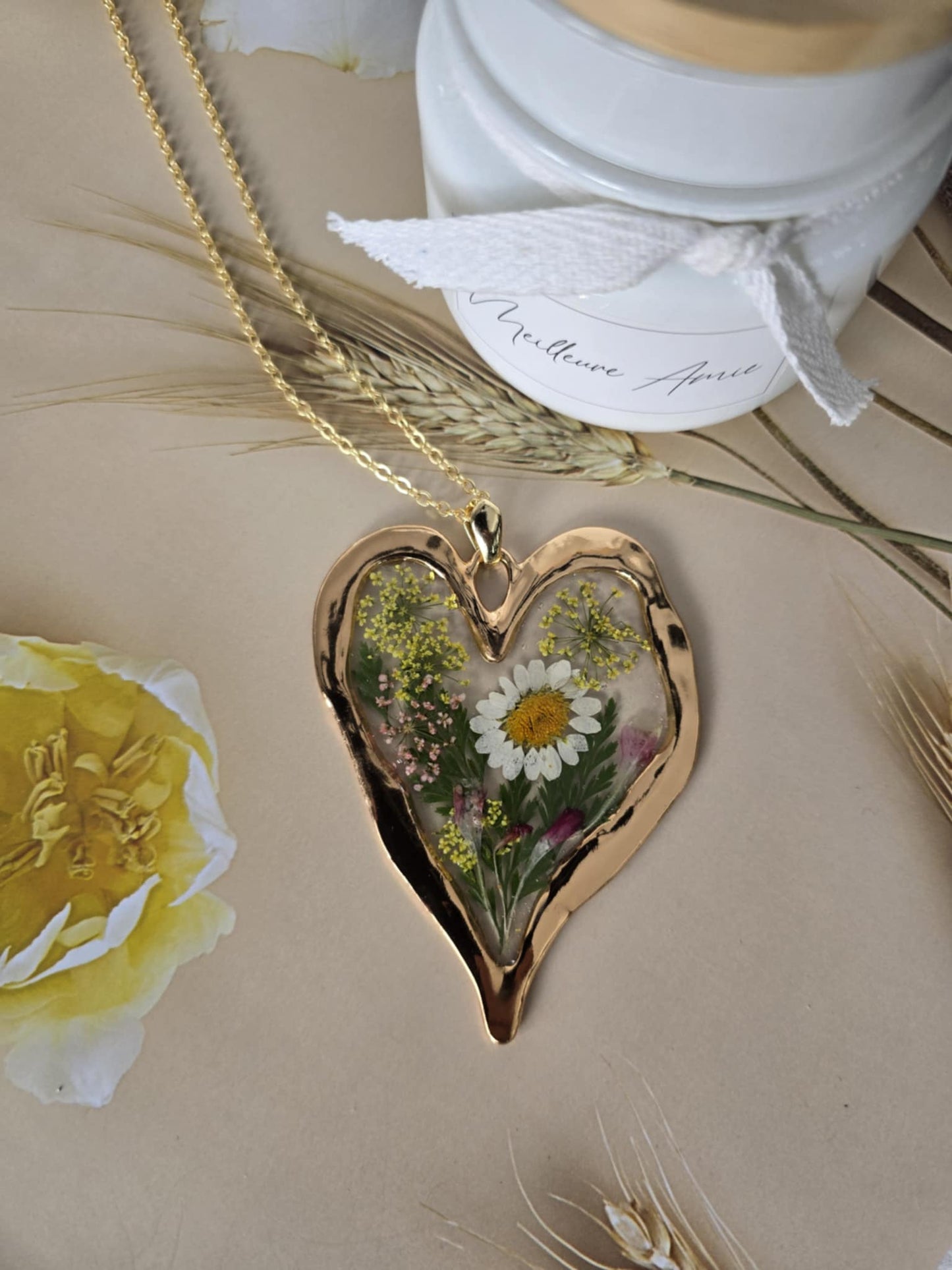 Pendentif grand amour floral