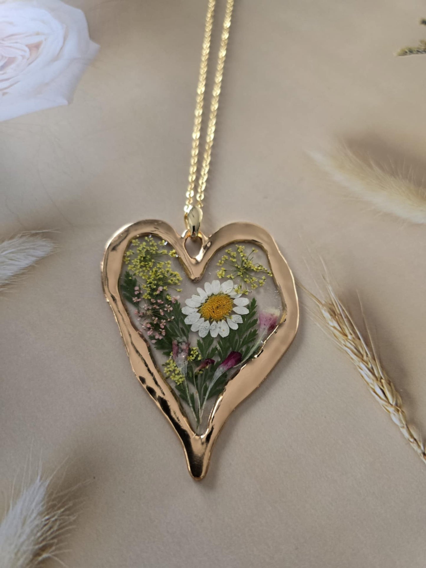 Pendentif grand amour floral