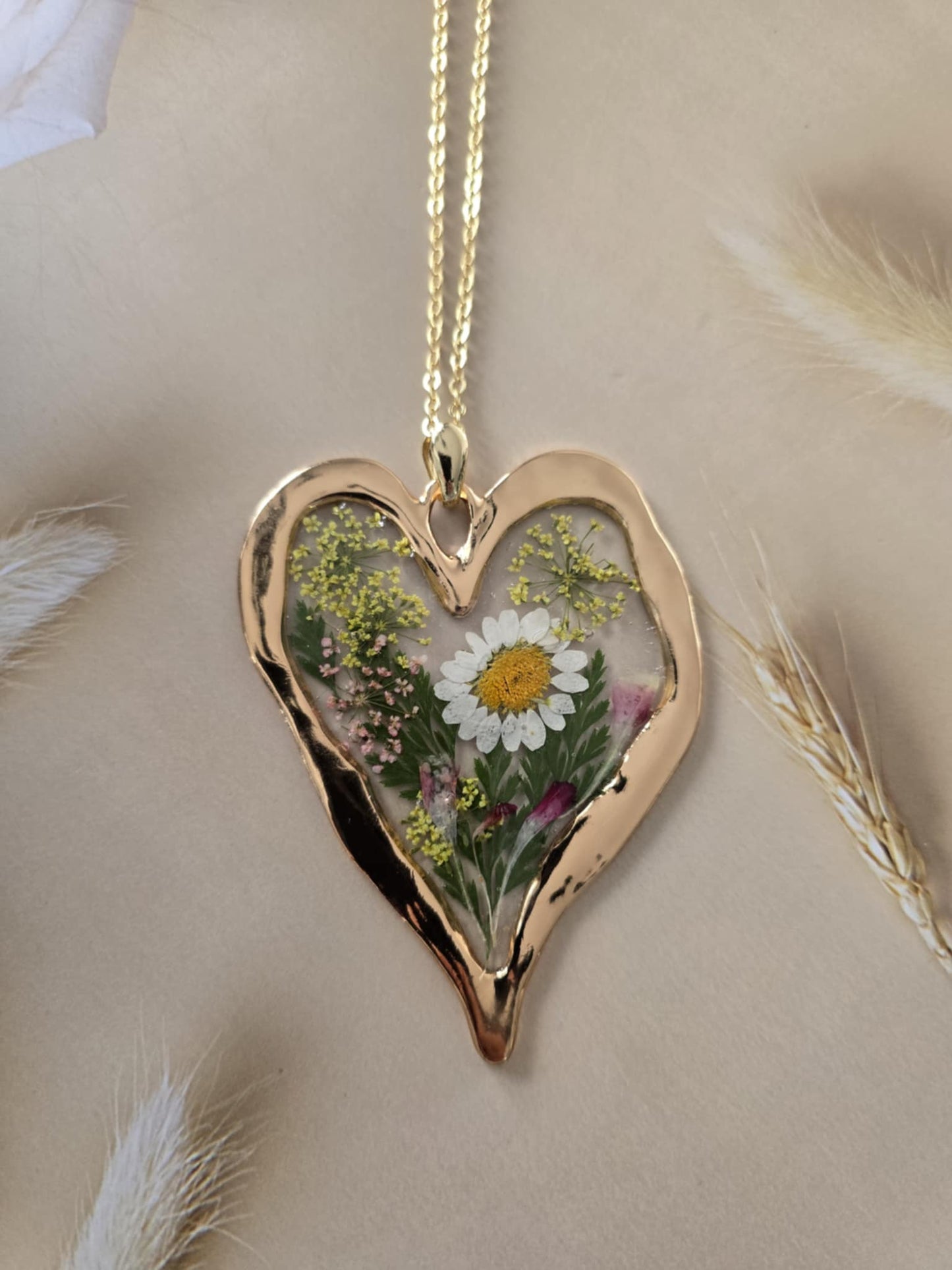 Pendentif grand amour floral