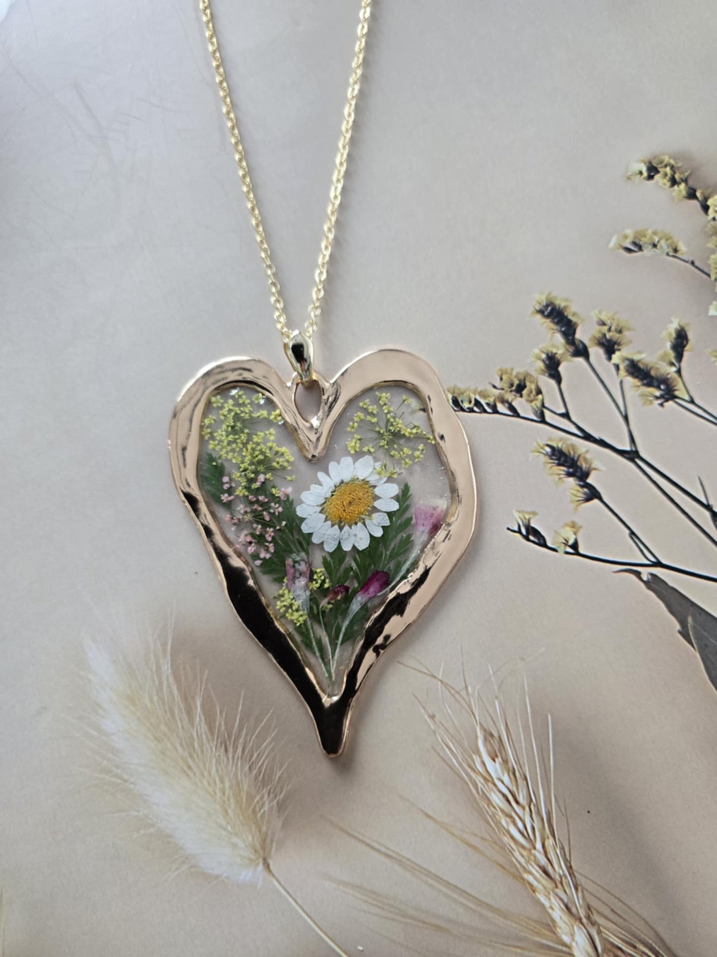Pendentif grand amour floral