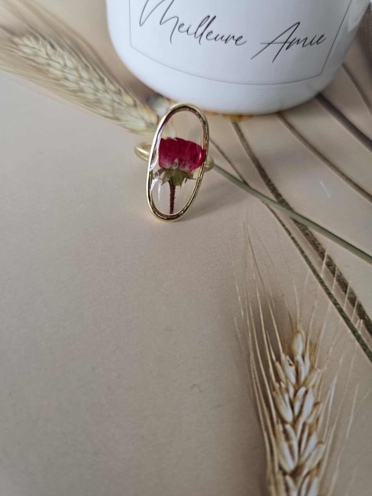 bague floral ajustable mamour