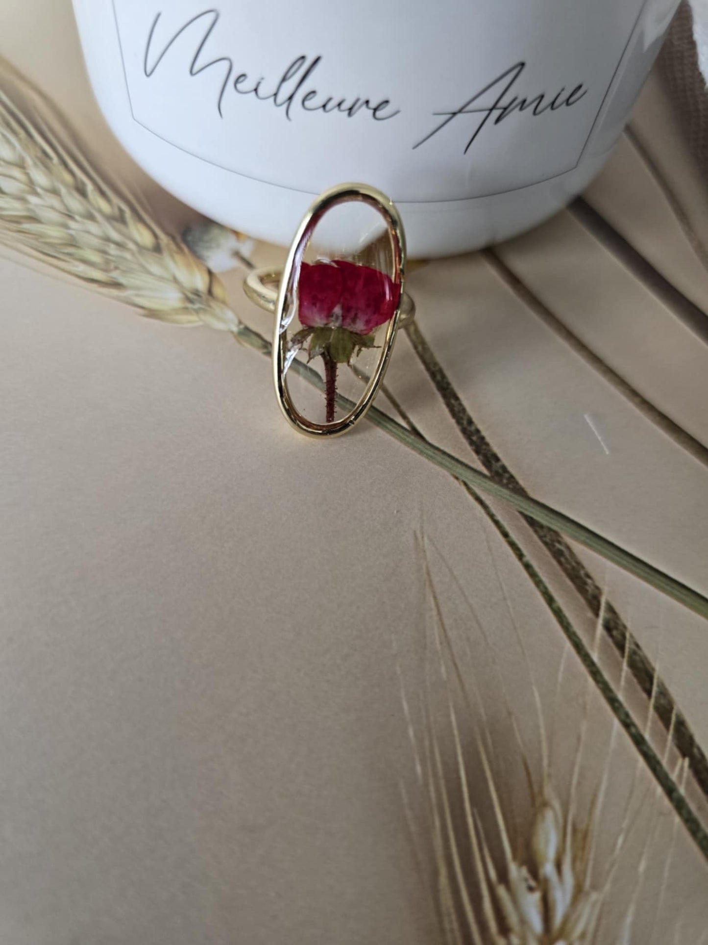 bague floral ajustable mamour