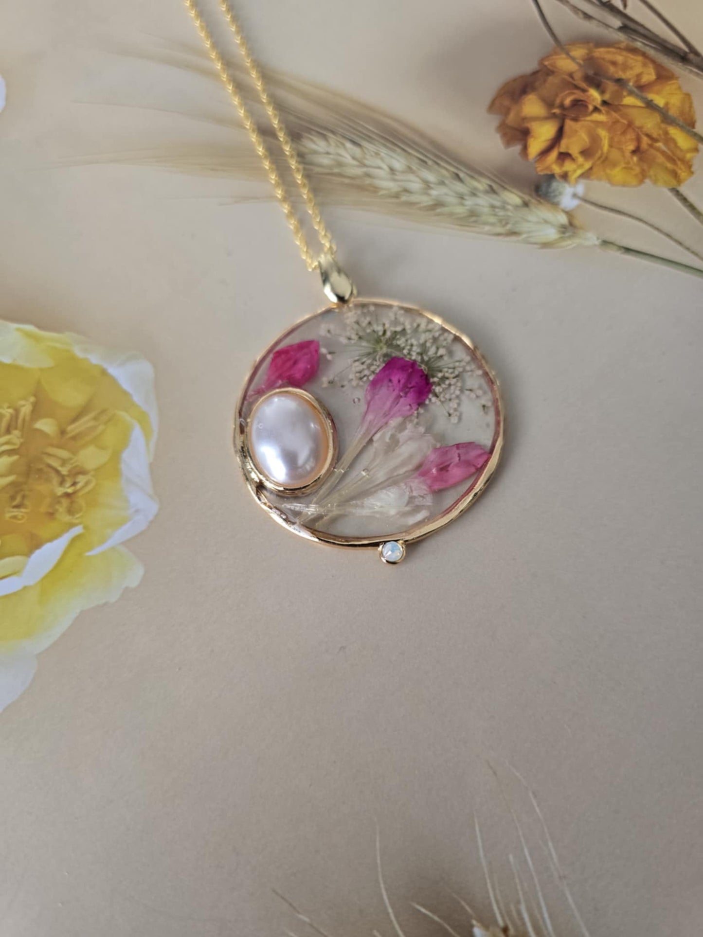 Pendentif floral succulent
