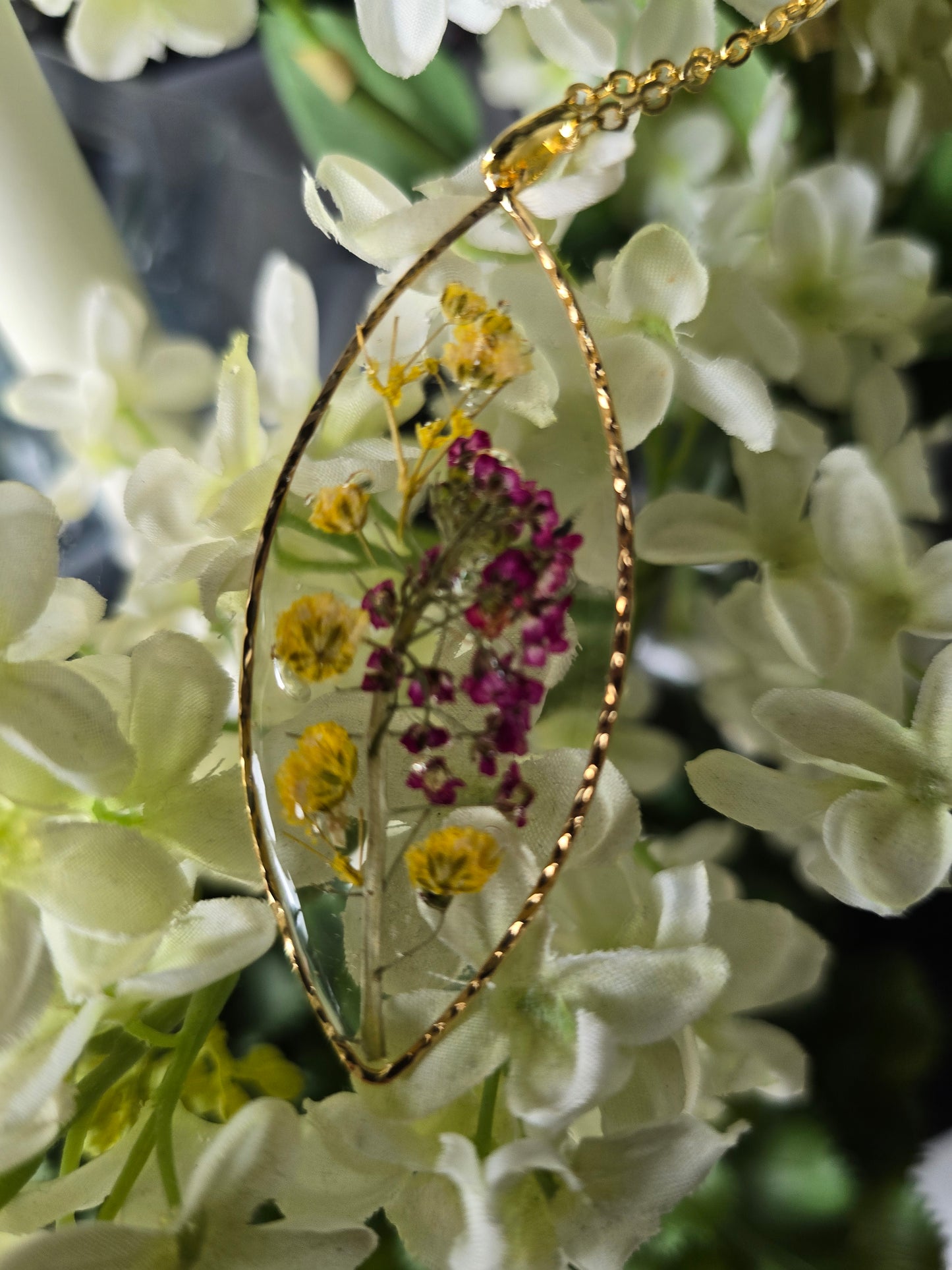 pendentif floral la vie est belle