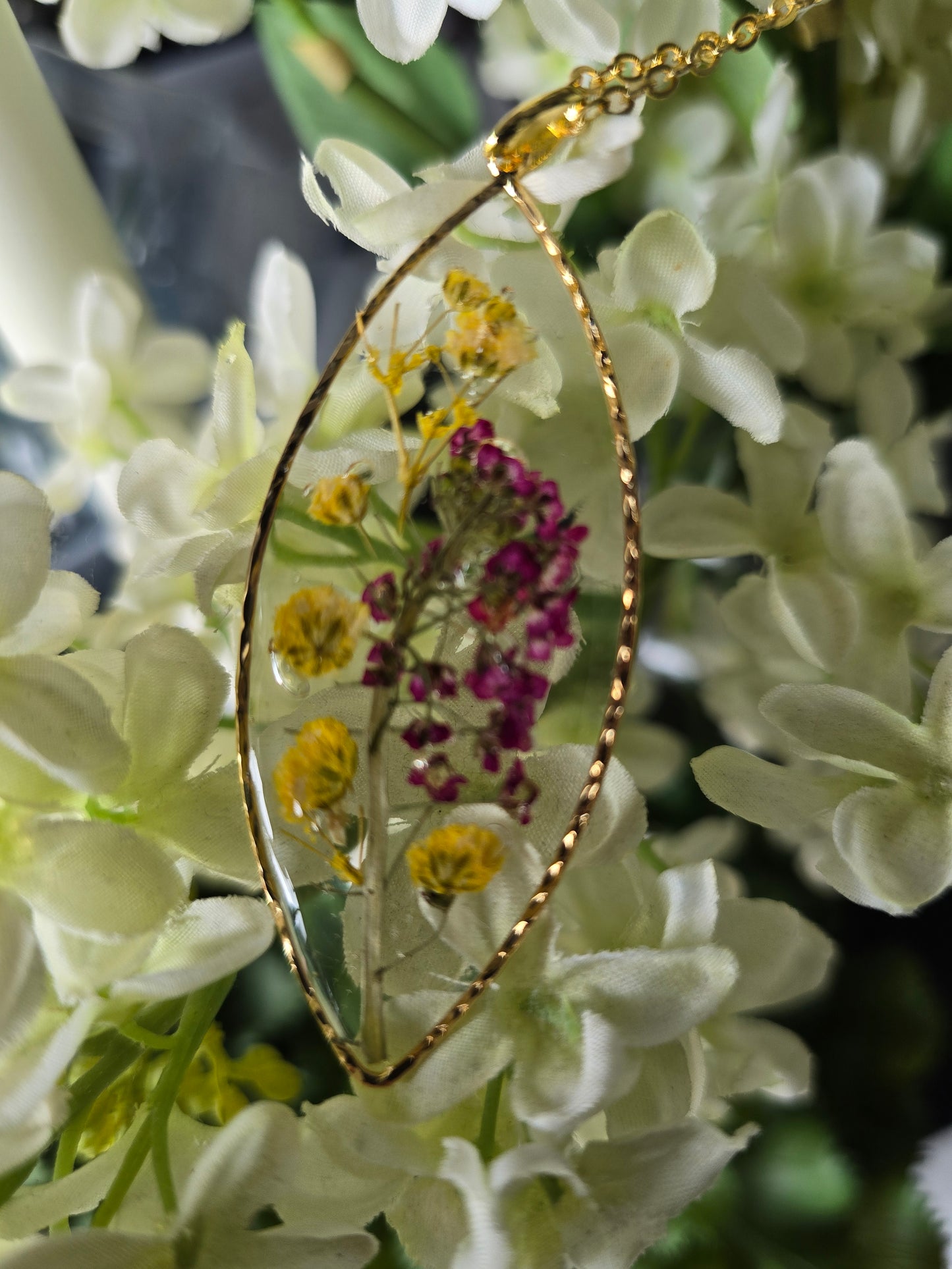 pendentif floral la vie est belle