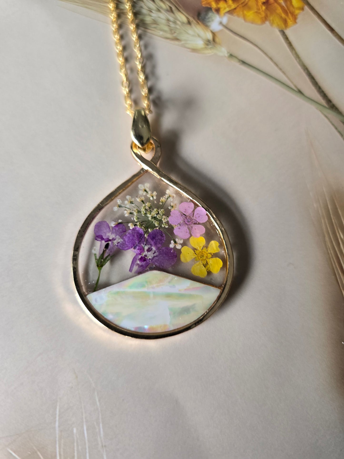 pendentif floral aventure