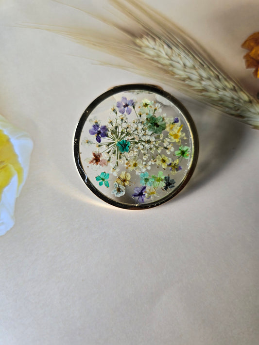 bague de fantaisie ajustable moment floral