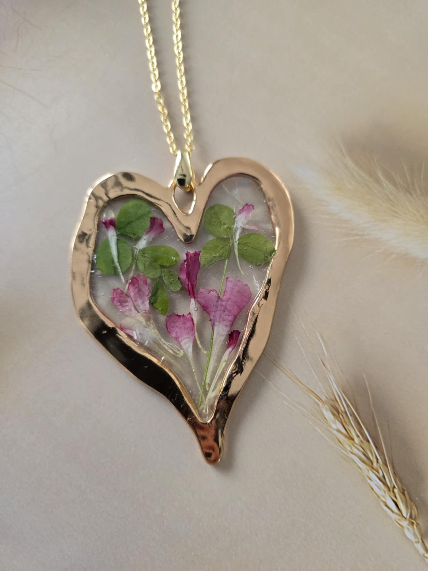 Pendentif floral grand amour