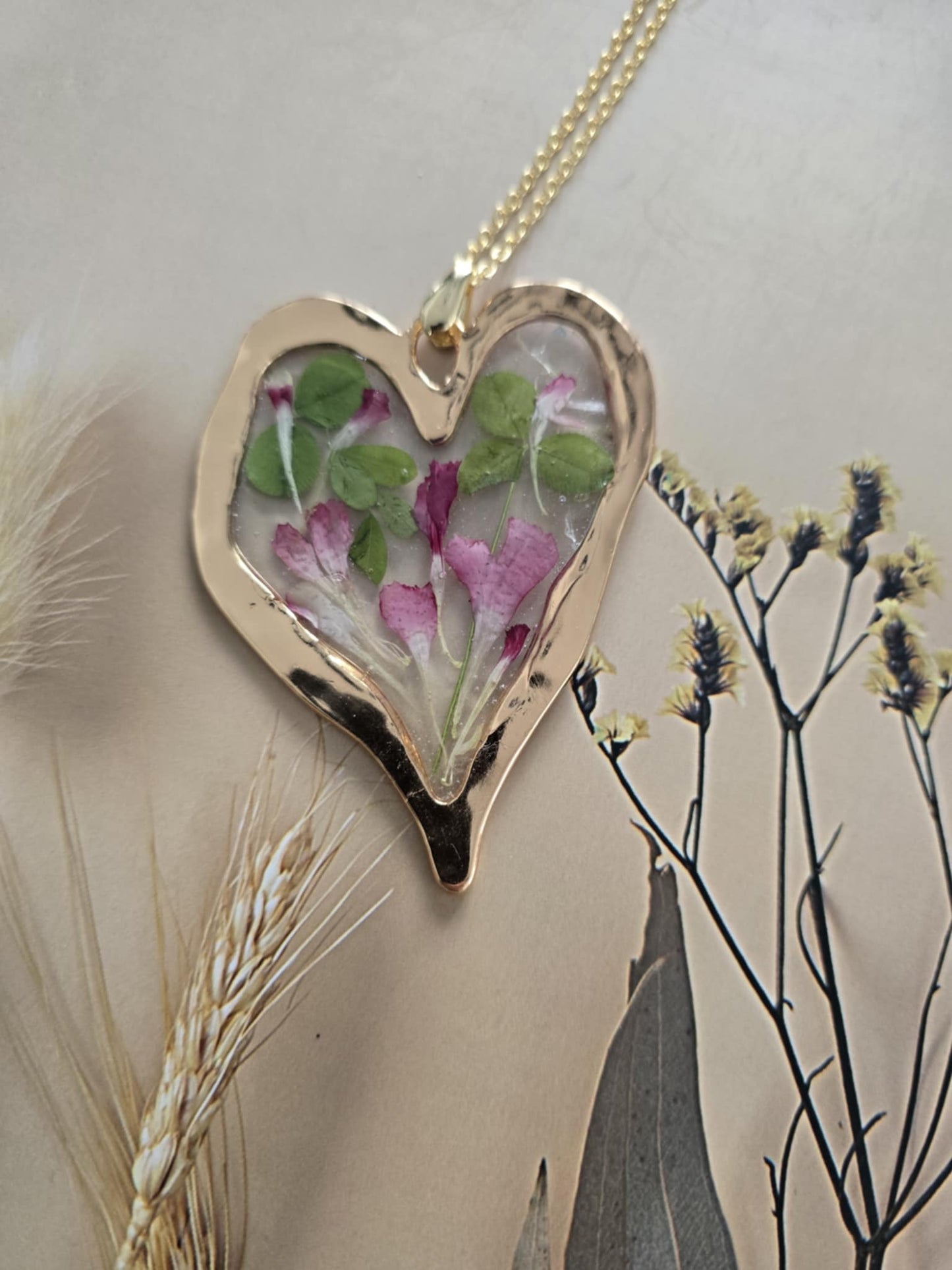 Pendentif floral grand amour