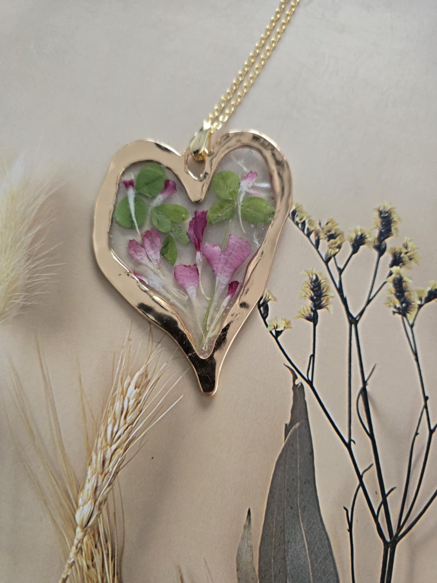 Pendentif floral grand amour