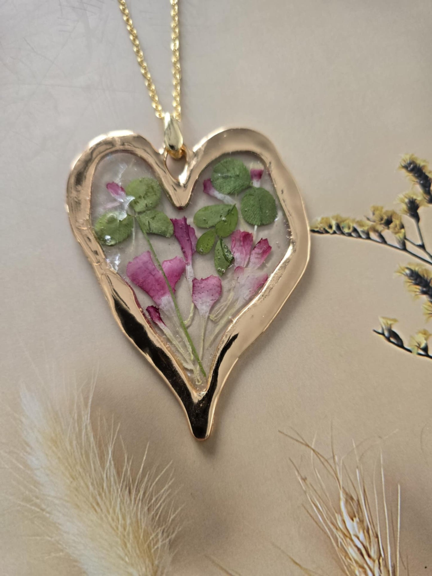 Pendentif floral grand amour