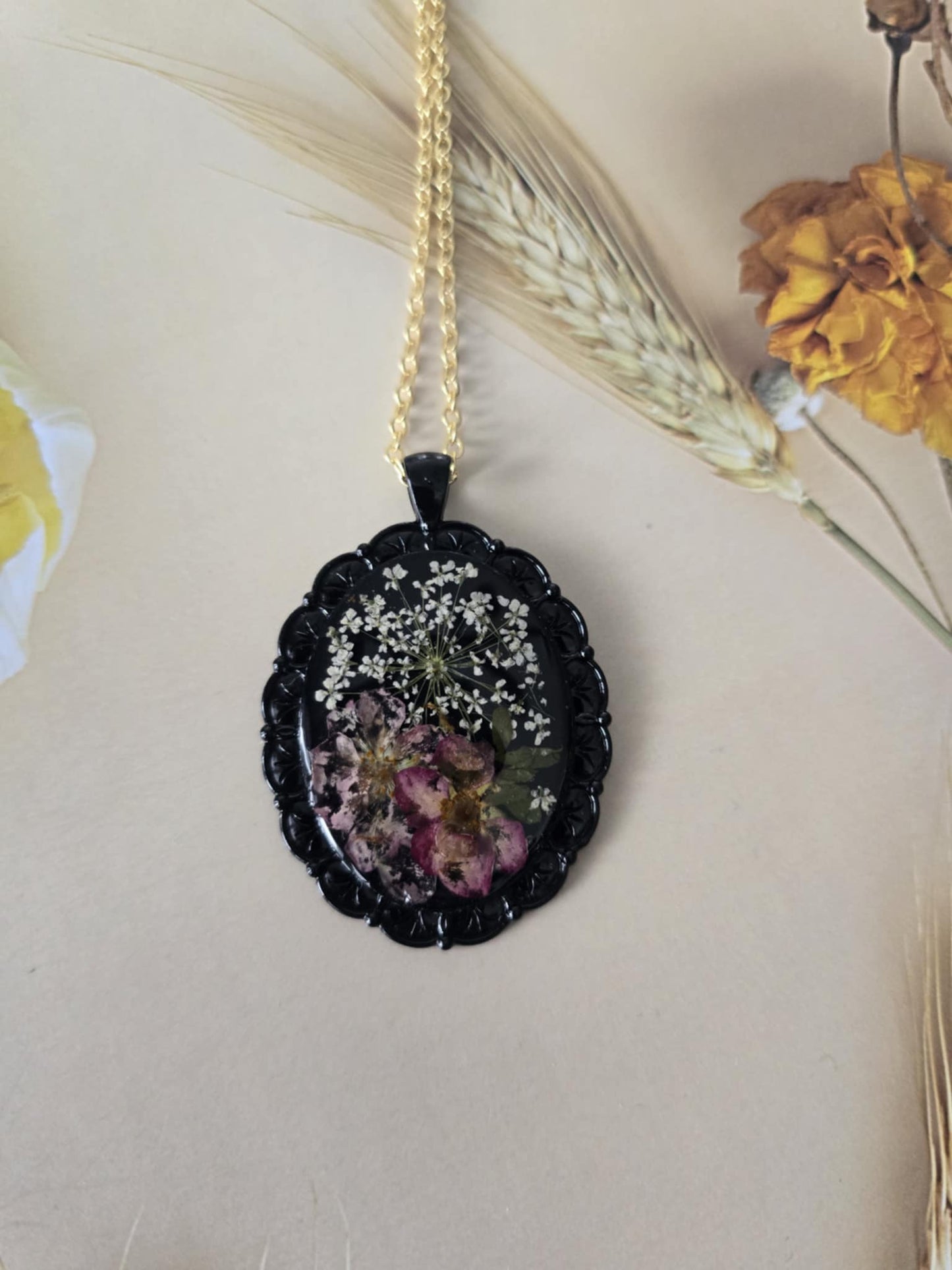 Pendentif floral tendance