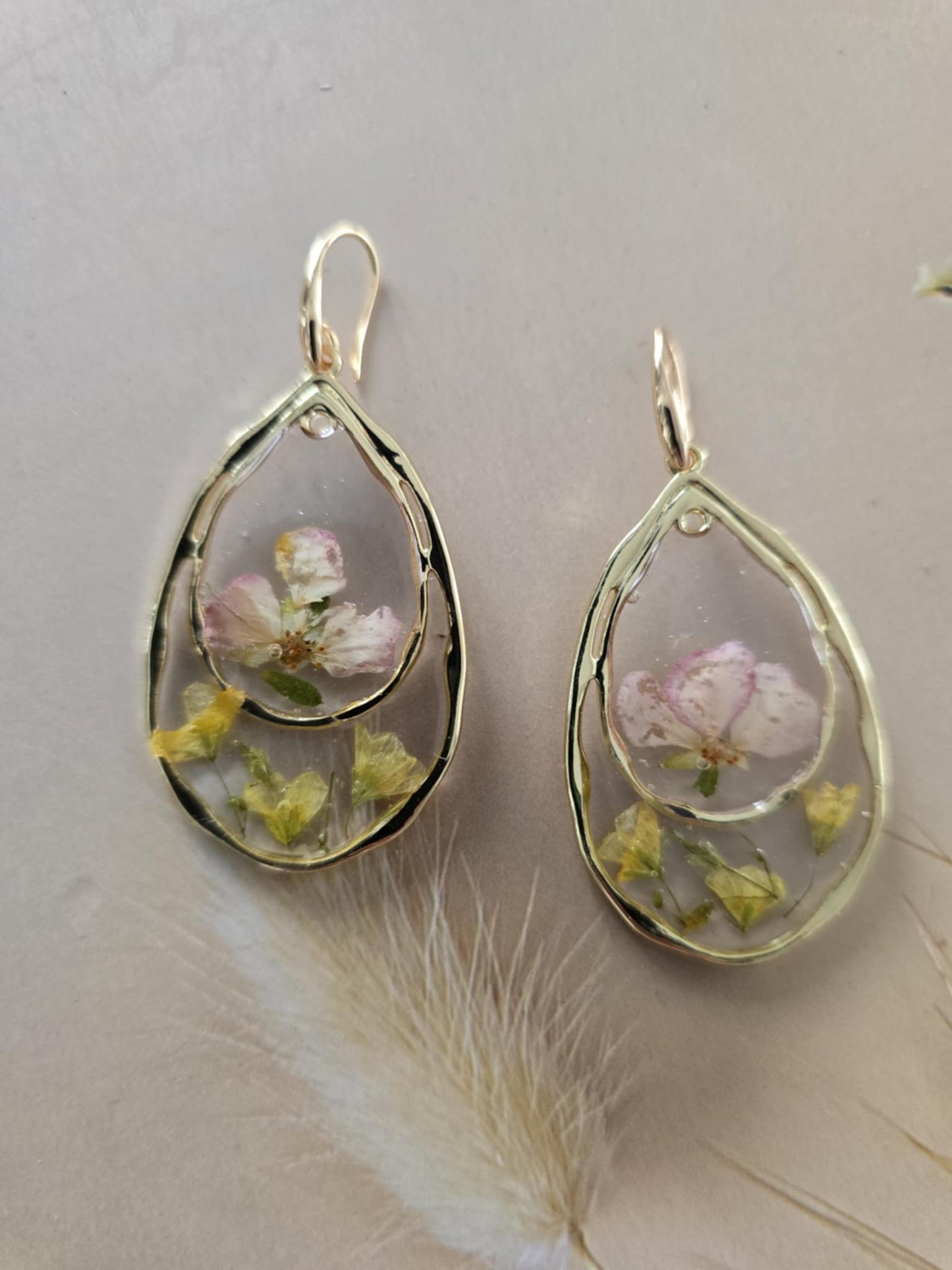 boucles d'oreilles floral douce tendresse