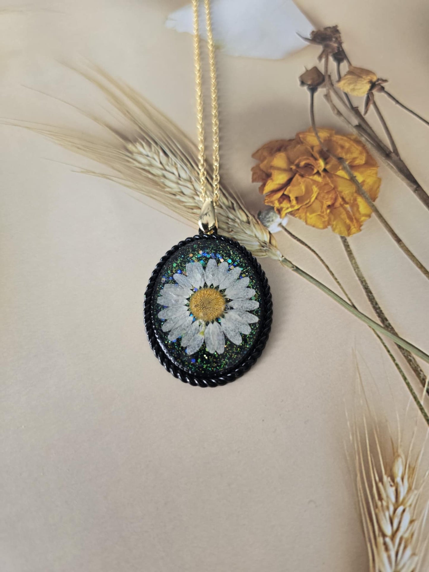 pendentif marguerite brillance