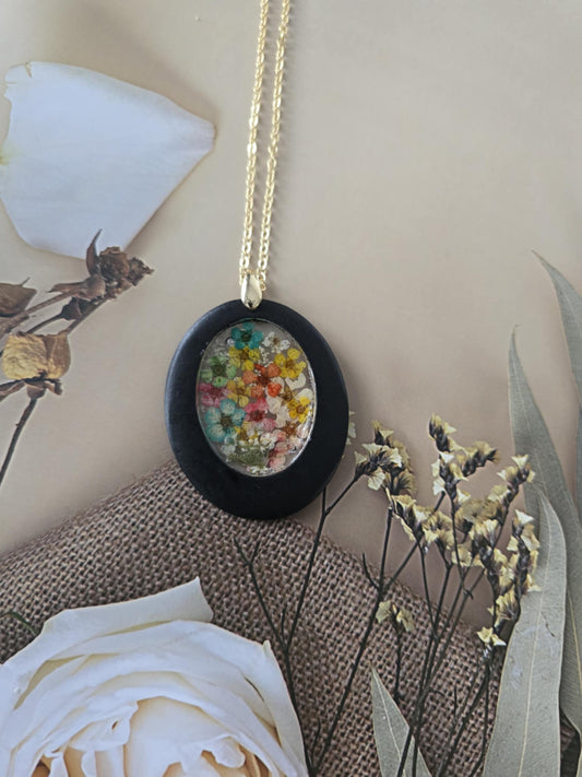 pendentif floral bois mignon