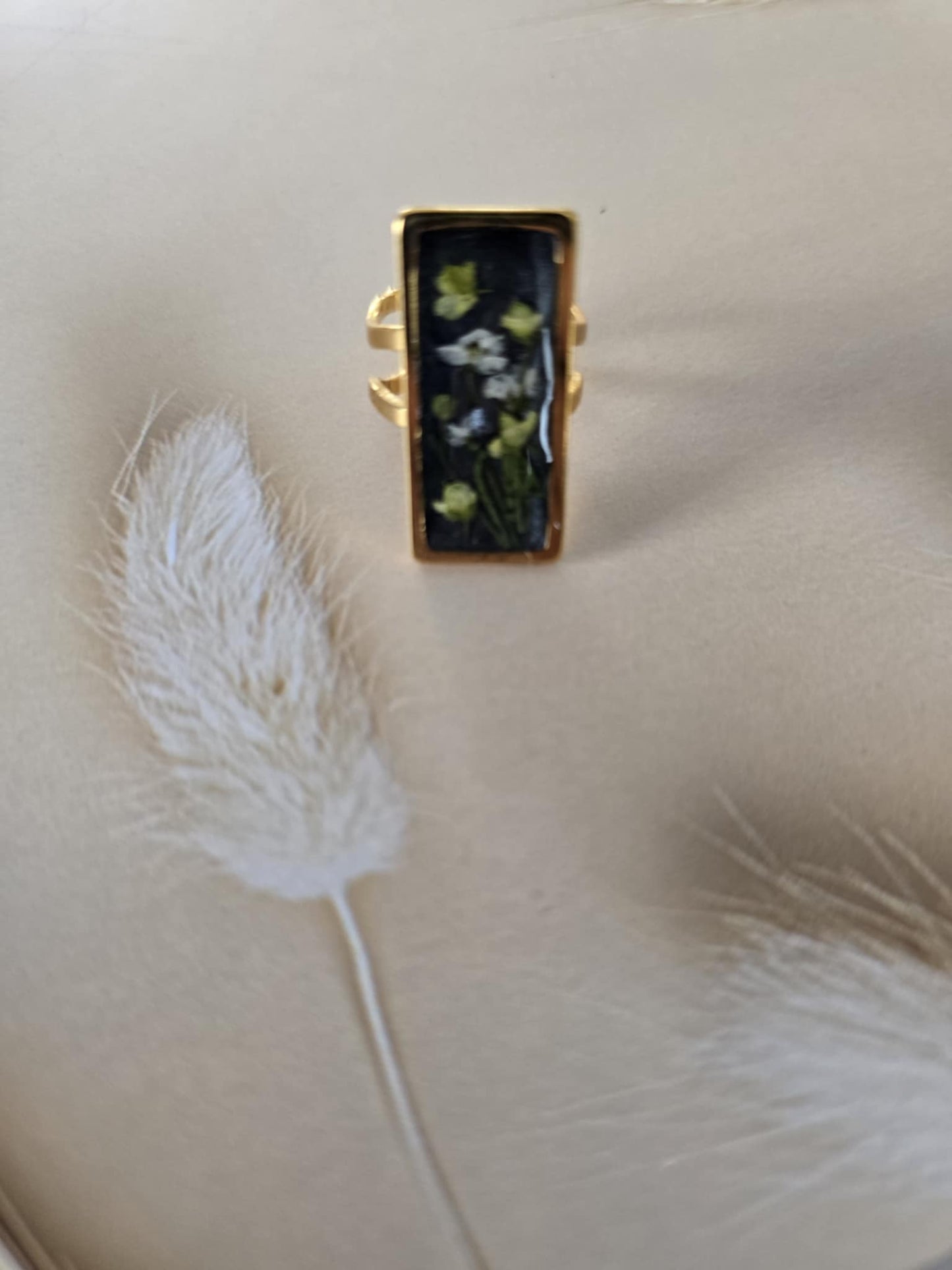 bague ajustable florale joie