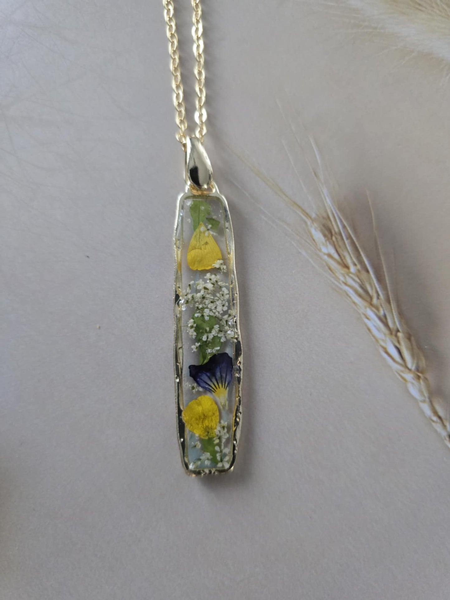 pendentif floral petite pensée