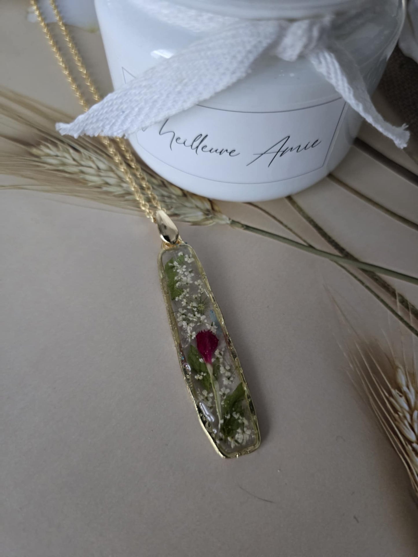 pendentif pétale de rose