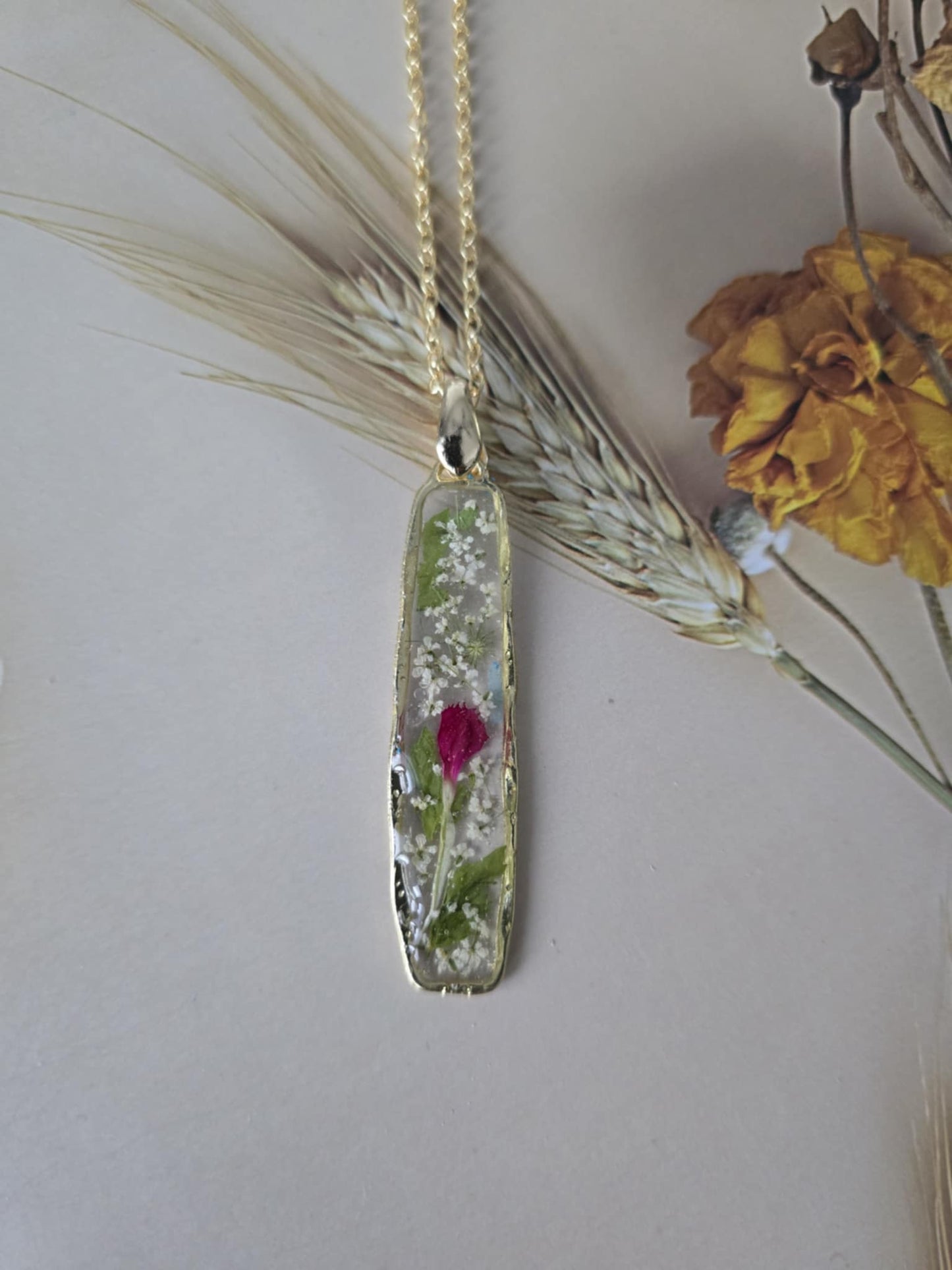 pendentif pétale de rose