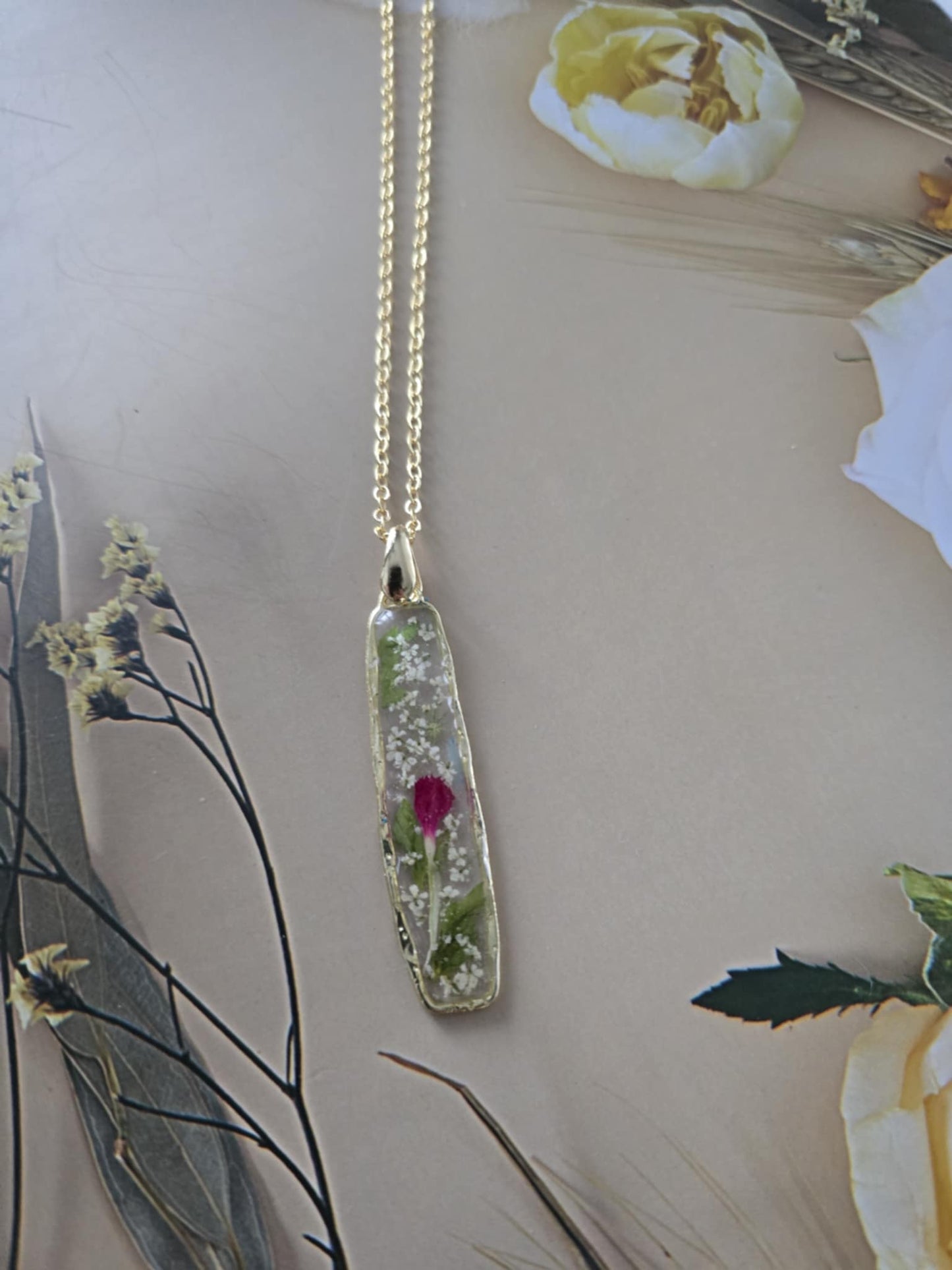 pendentif pétale de rose
