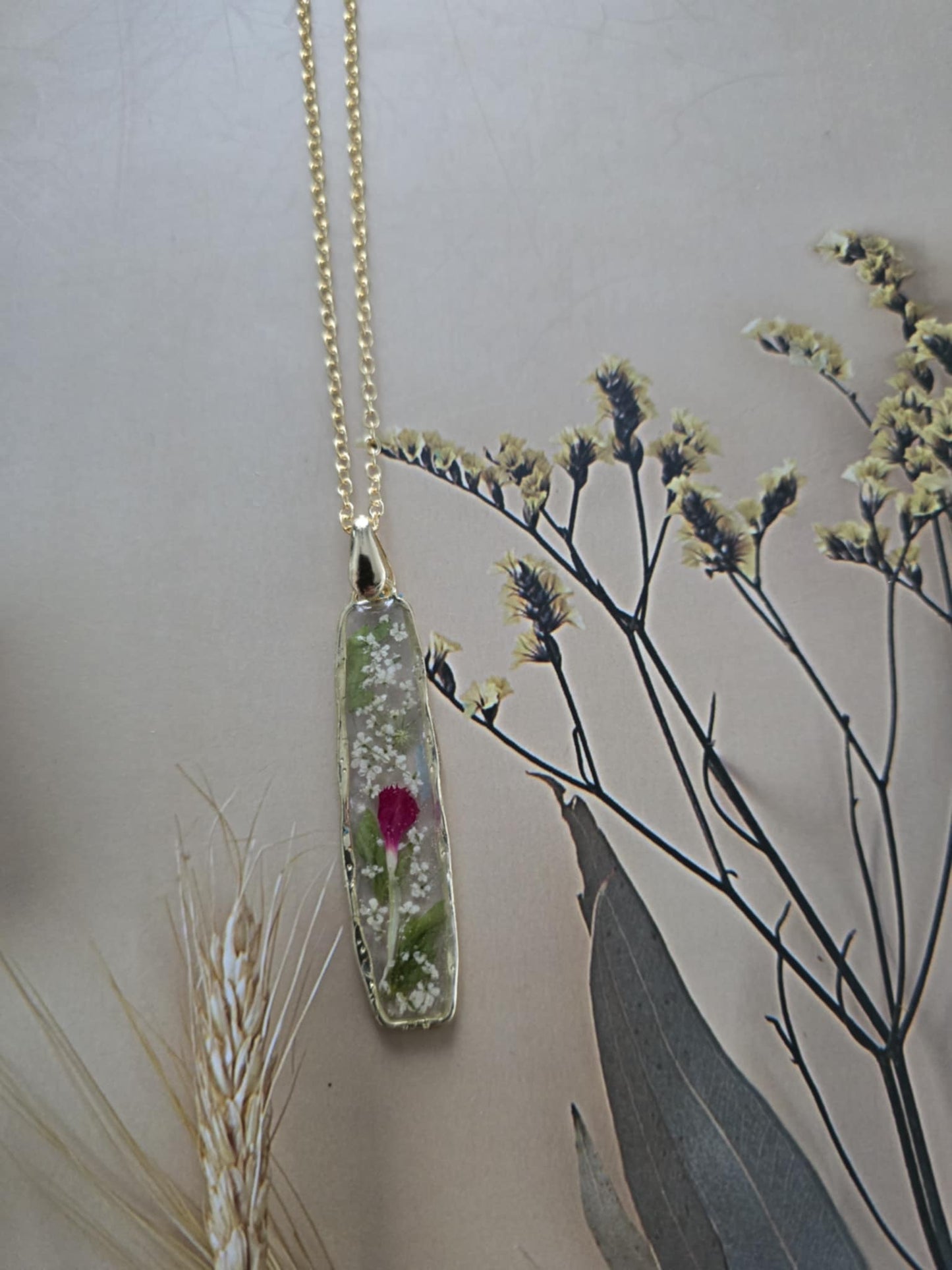 pendentif pétale de rose