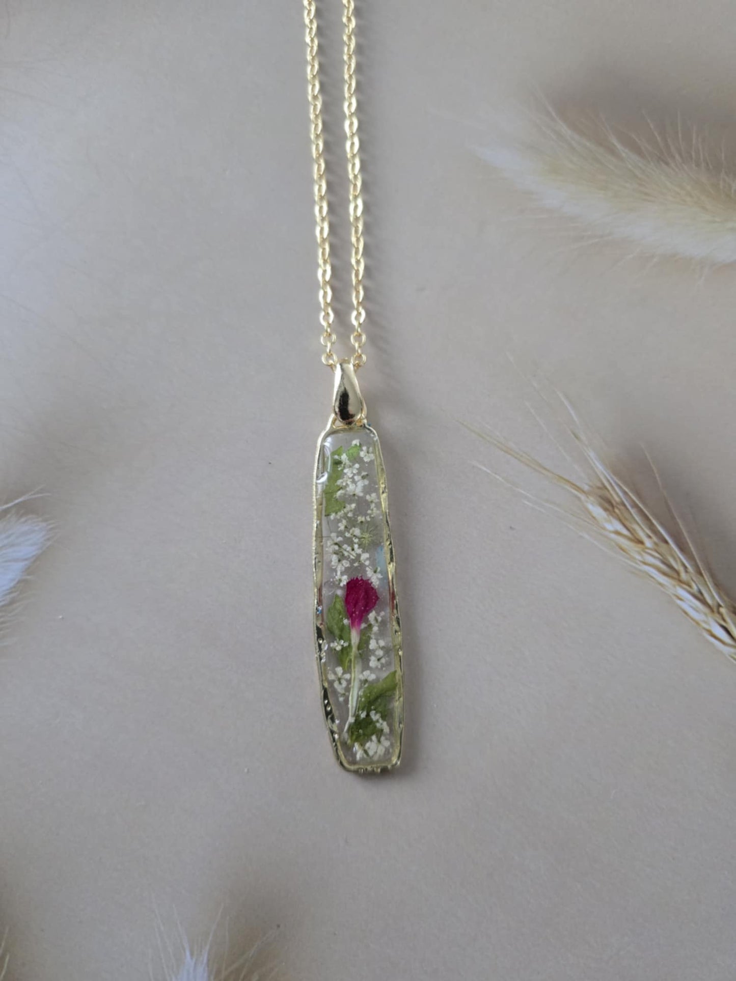 pendentif pétale de rose