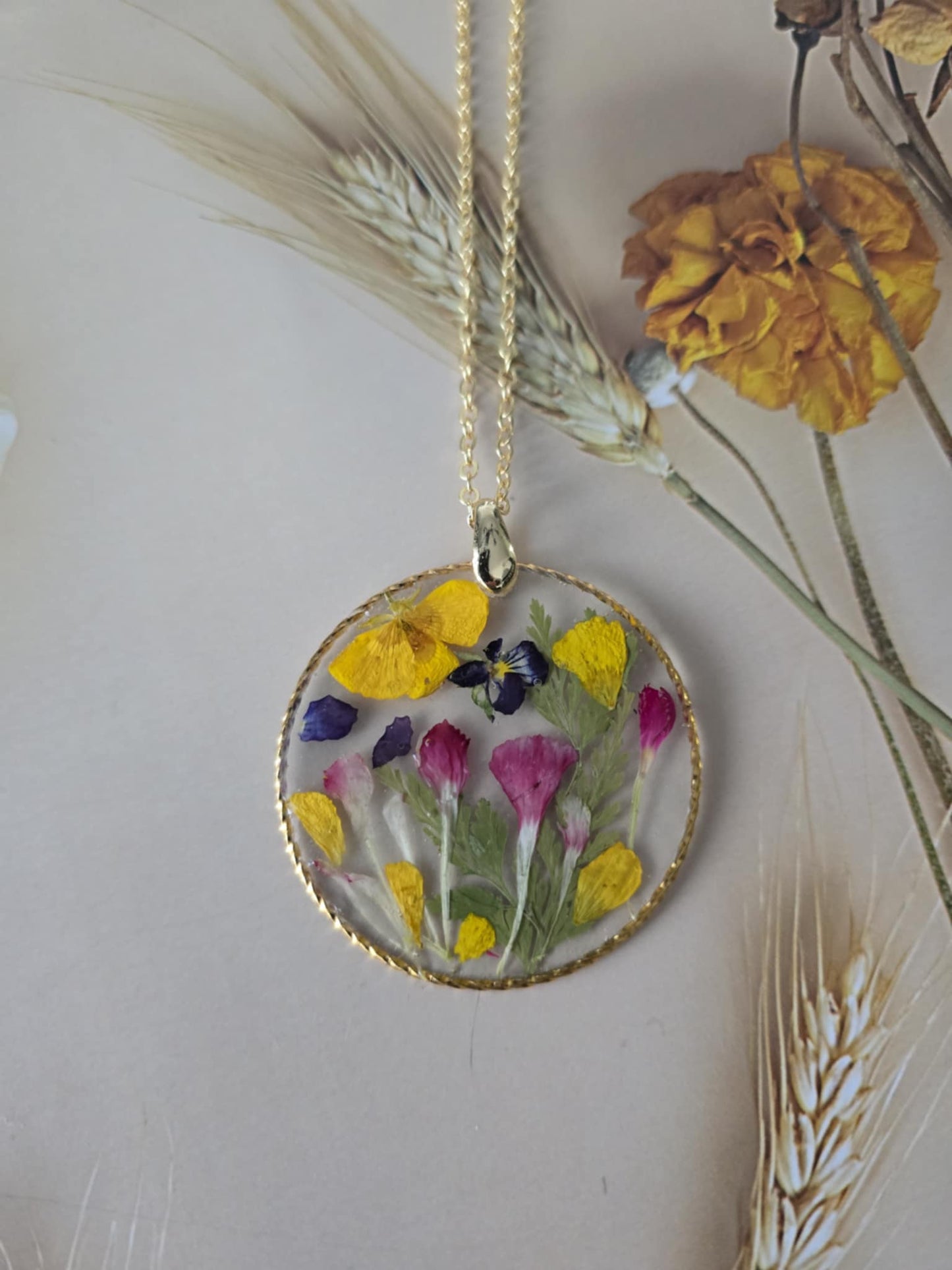 pendentif floral des champs