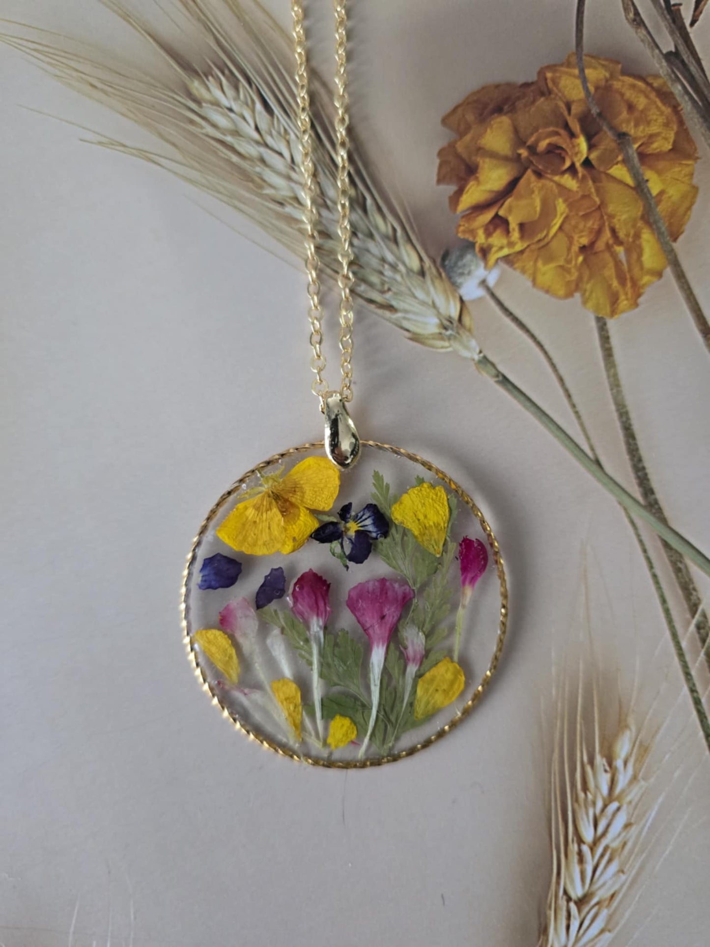 pendentif floral des champs