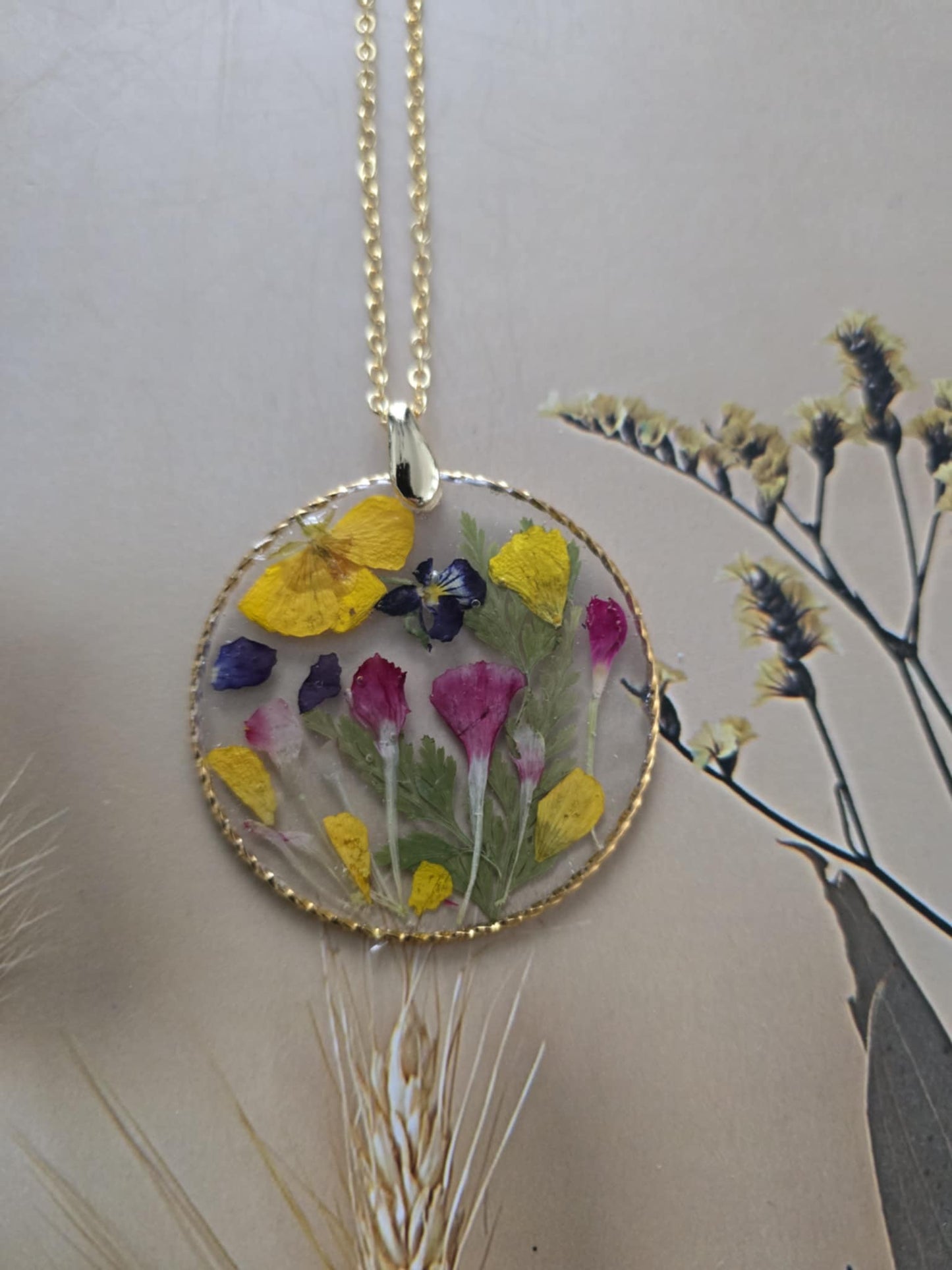 pendentif floral des champs