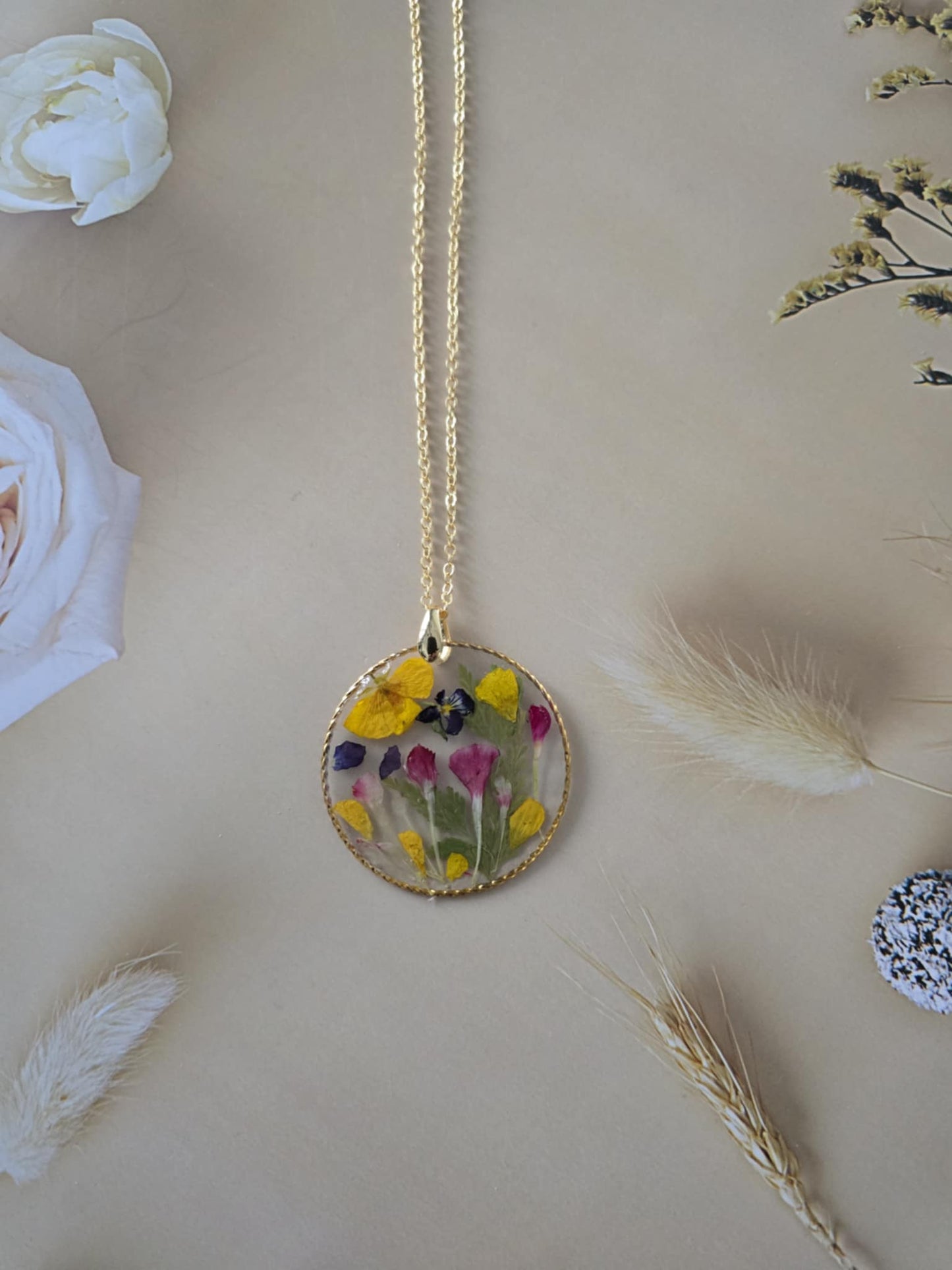 pendentif floral des champs
