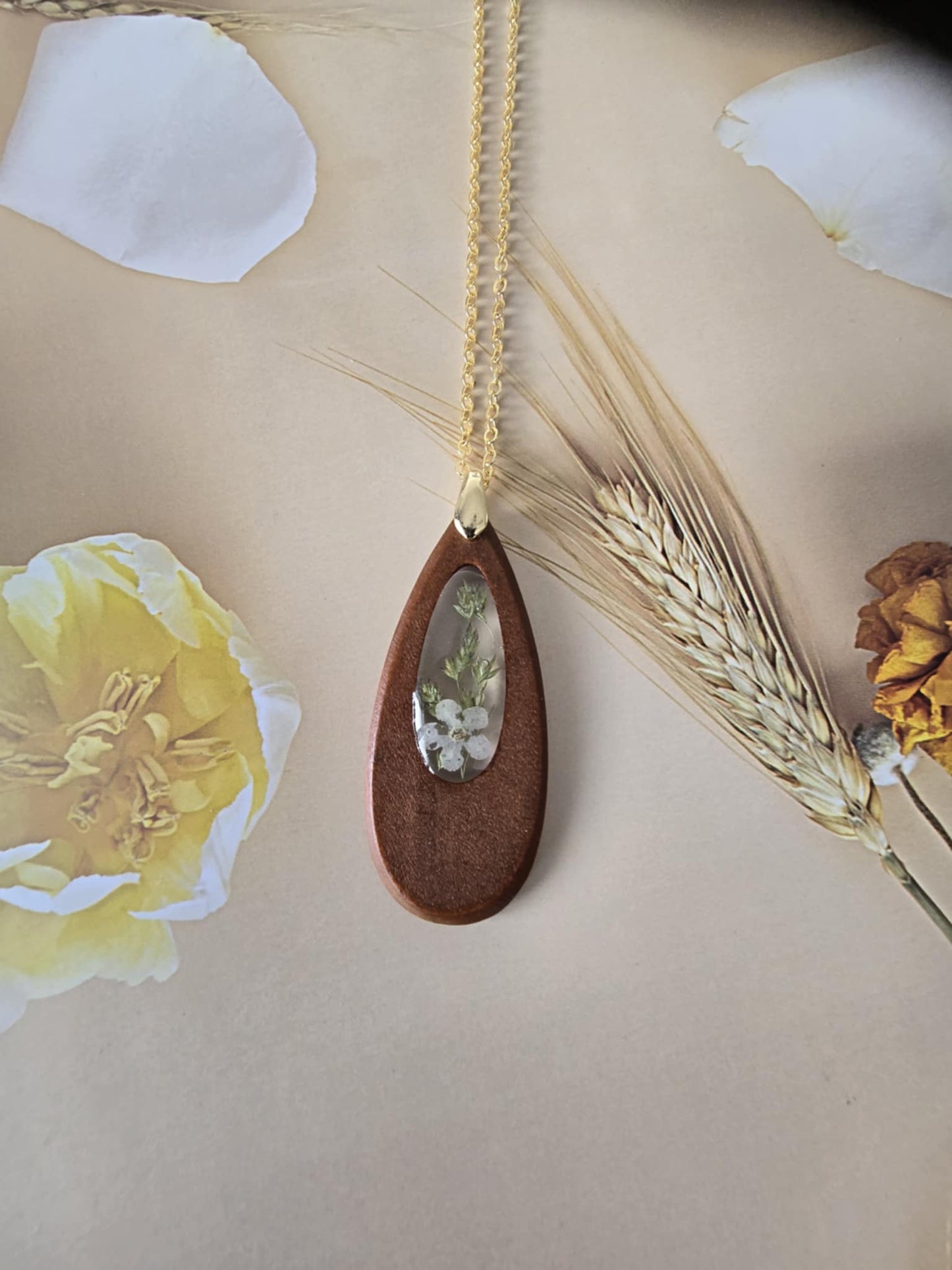 Pendentif bois chic