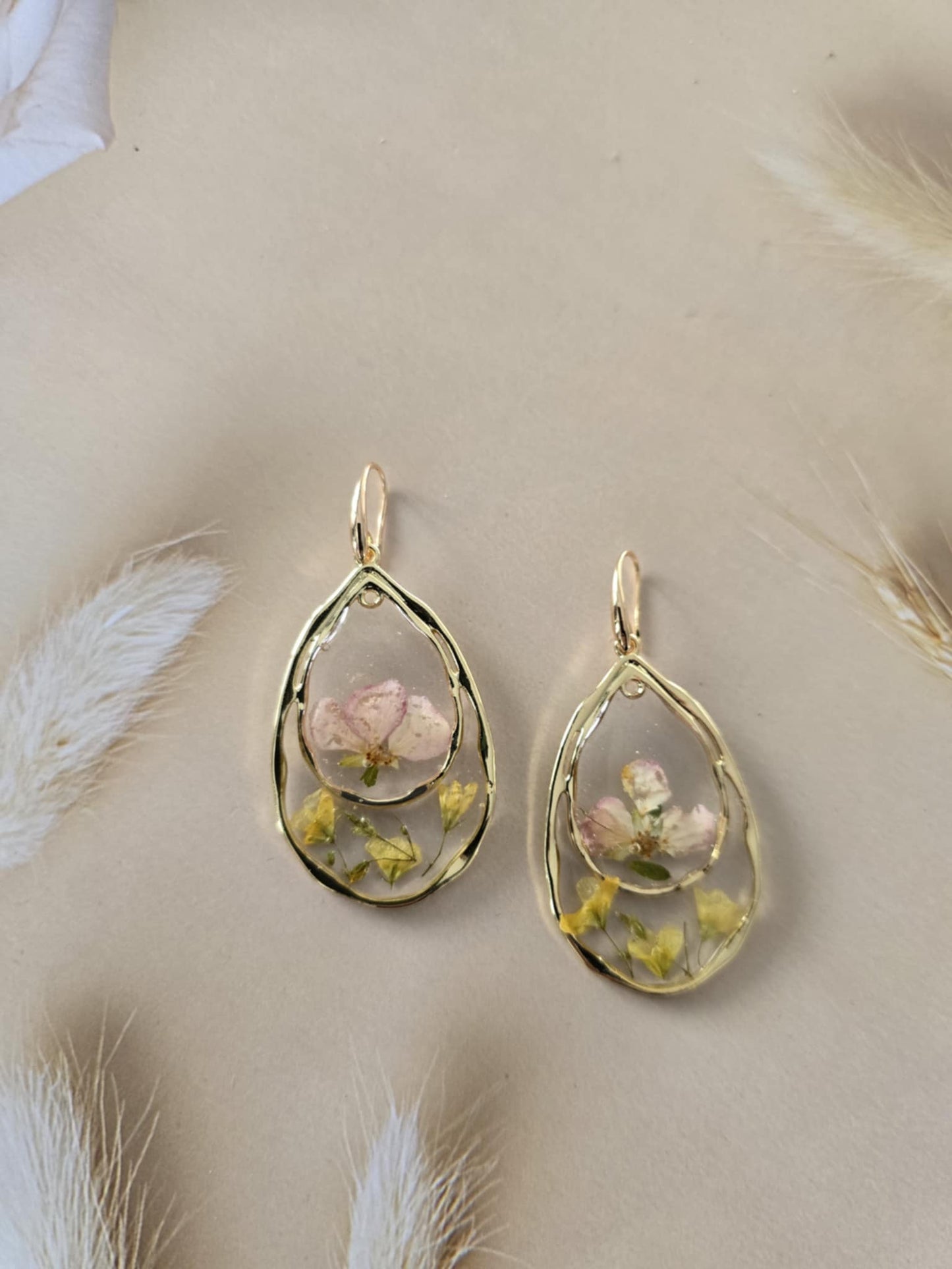 boucles d'oreilles floral douce tendresse