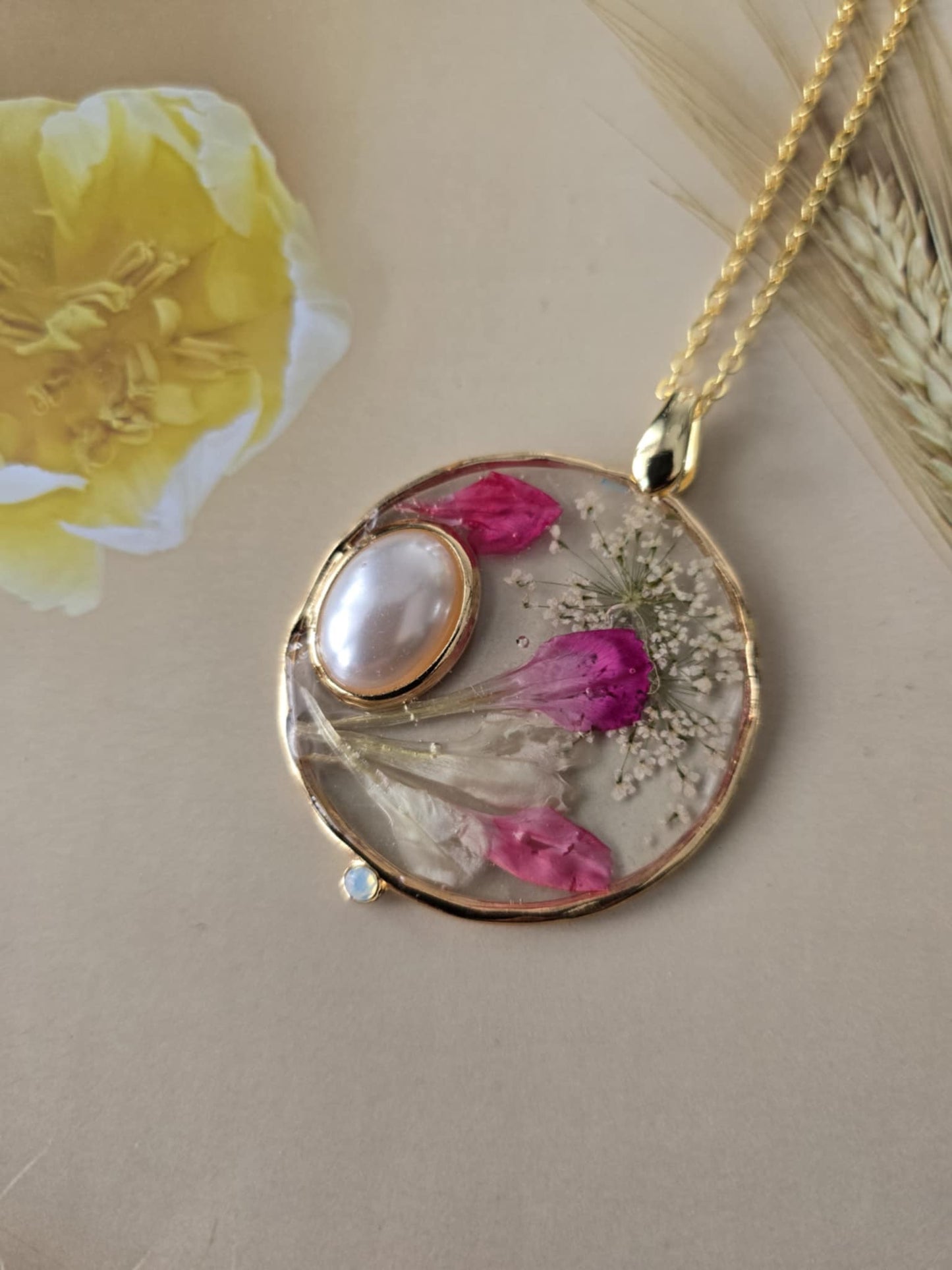 Pendentif floral succulent