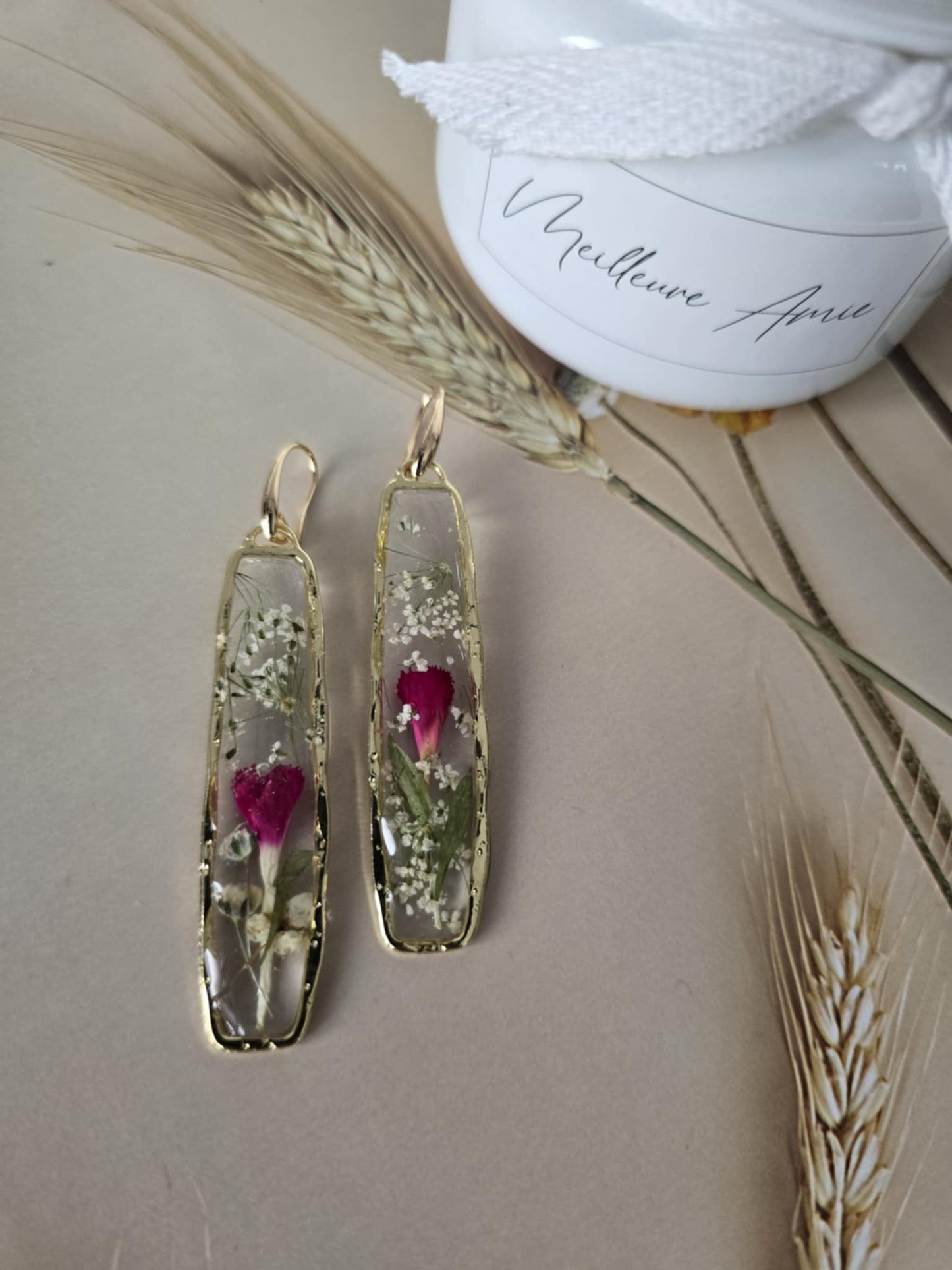 boucles d'oreilles élégance floral