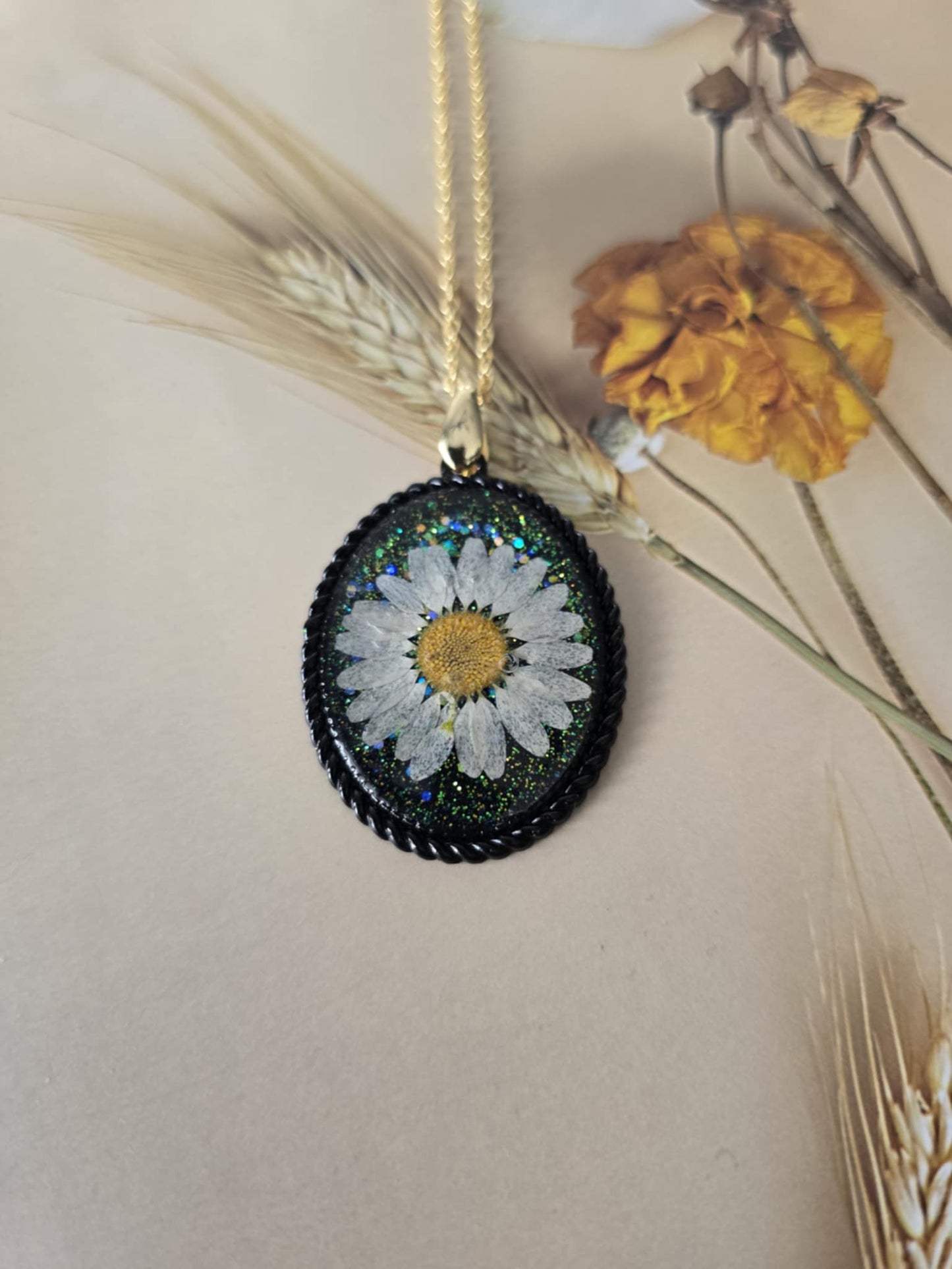pendentif marguerite brillance