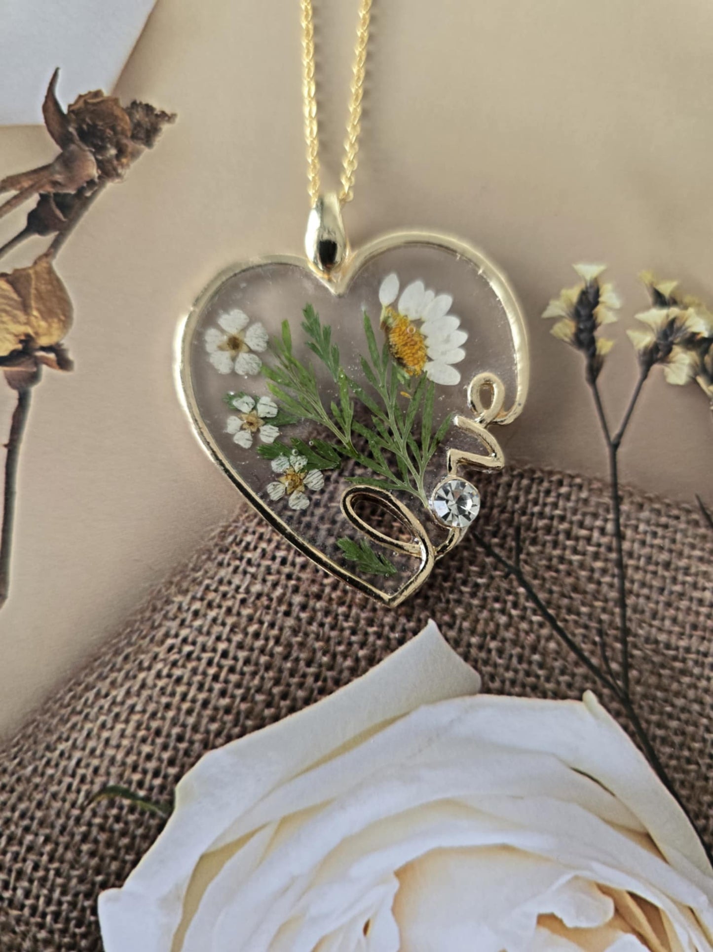 Pendentif love marguerite