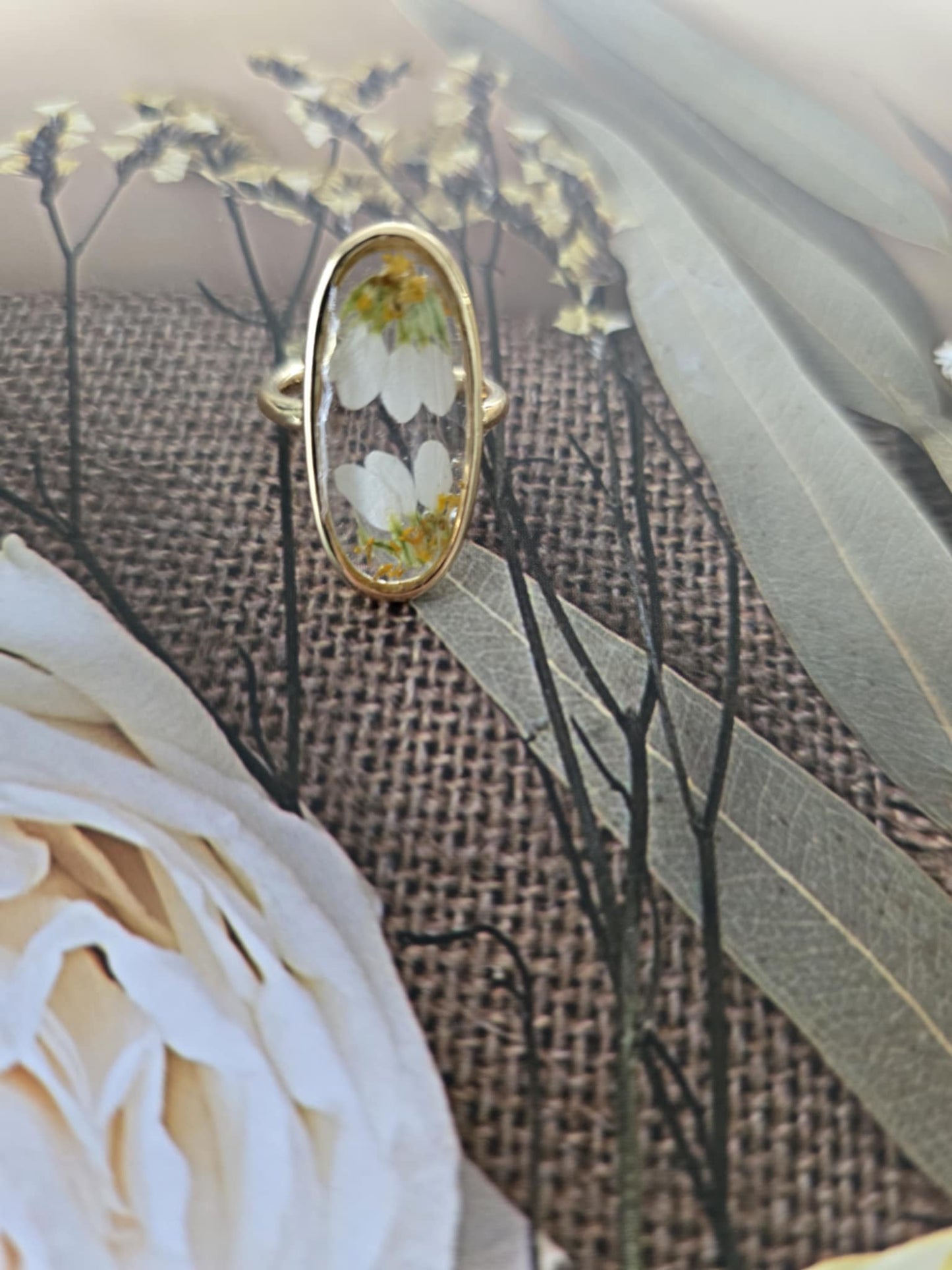 Bague ajustable marguerite jolie