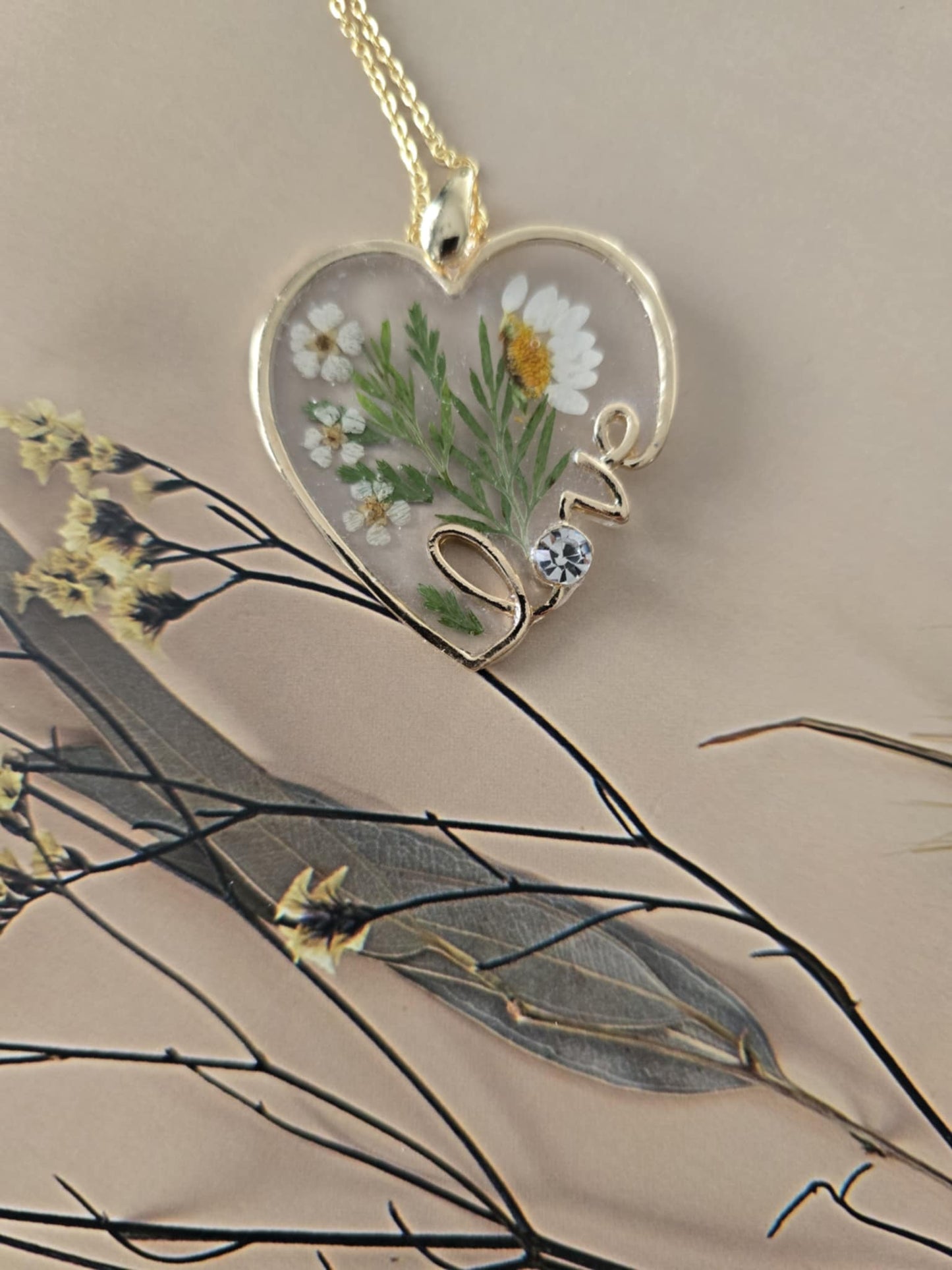 Pendentif love marguerite