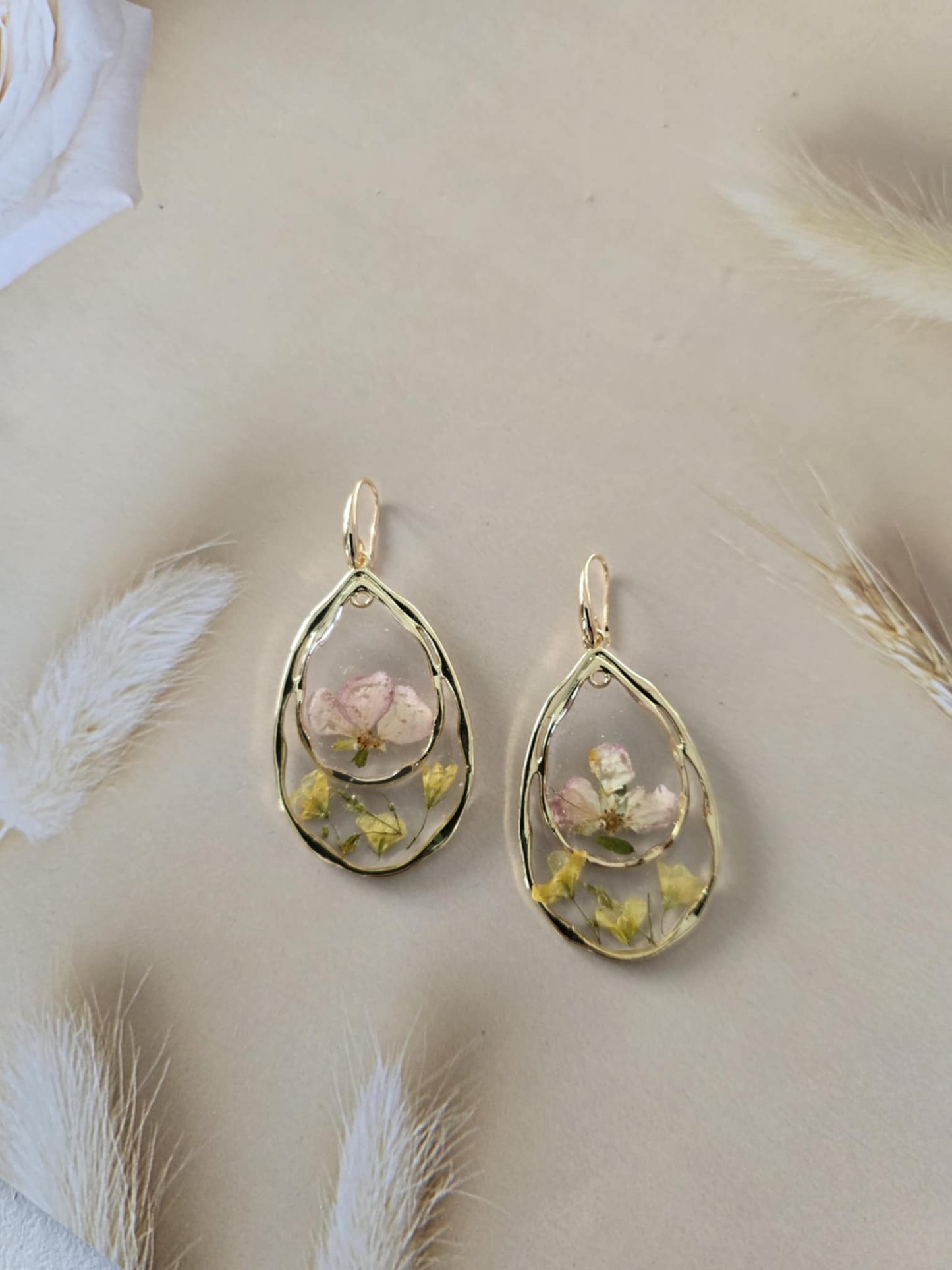 boucles d'oreilles floral douce tendresse