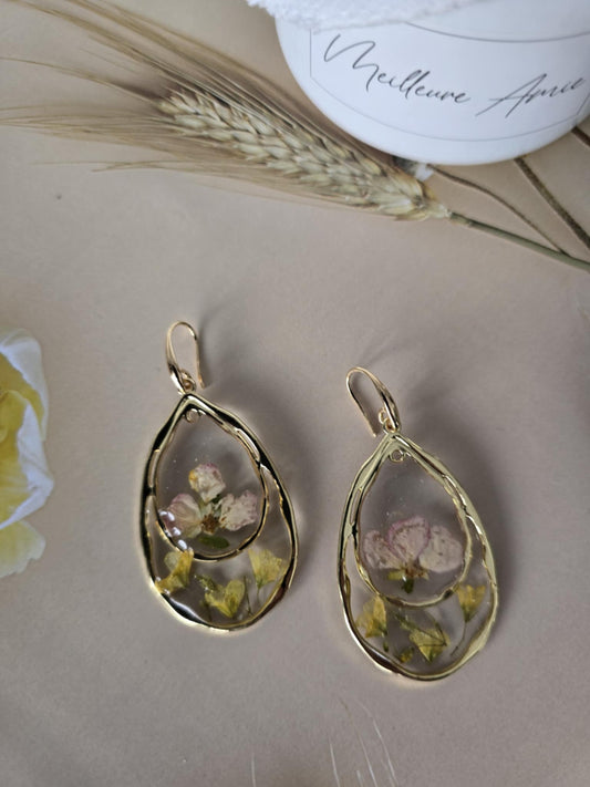 boucles d'oreilles floral douce tendresse