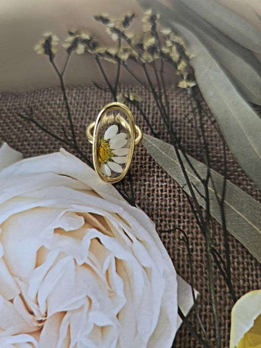 Bague ajustable joie de la marguerite