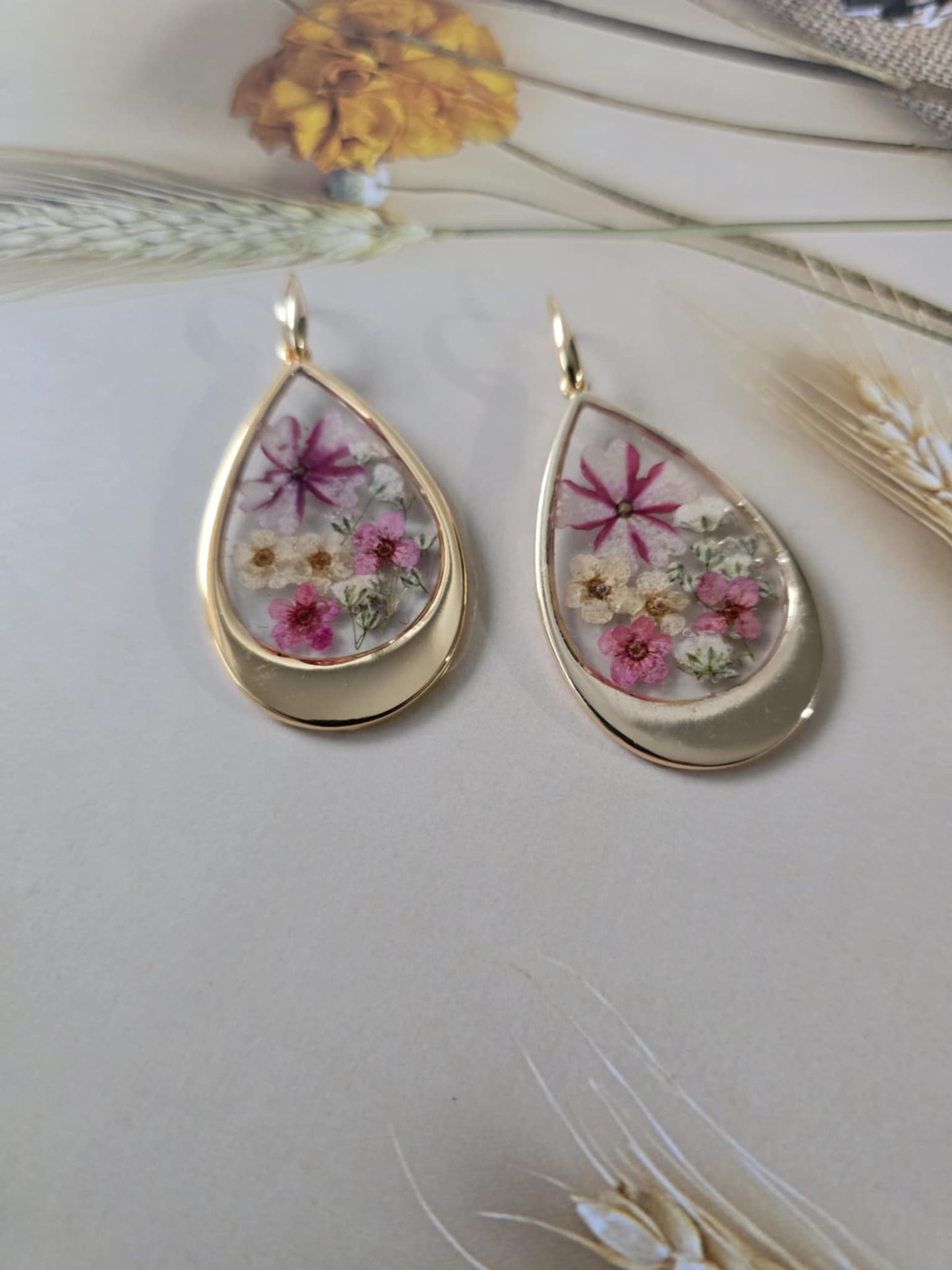 boucles d'oreilles petites fleurs