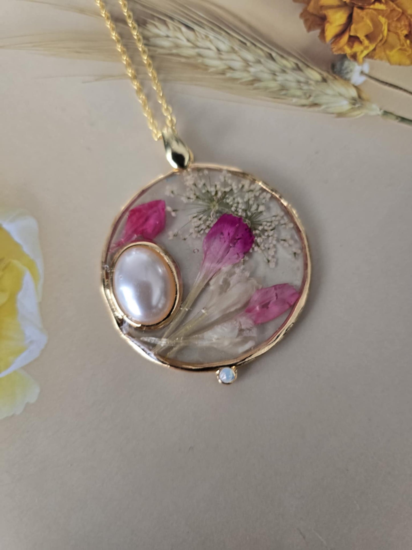 Pendentif floral succulent